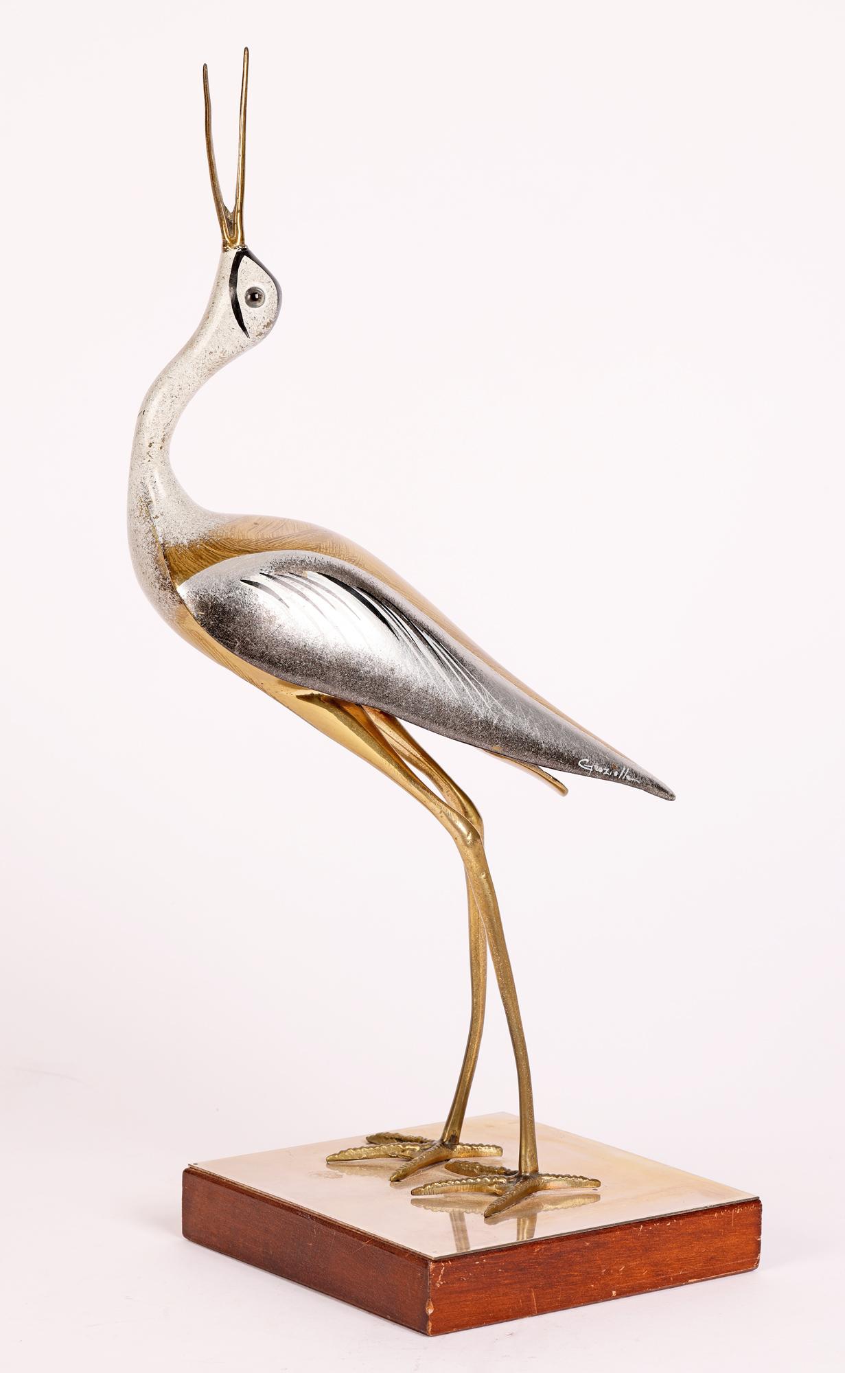 ARF Firenze Italian Enameled Metal Heron Figures Signed Giozielli In Good Condition In Bishop's Stortford, Hertfordshire