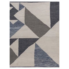 Arfa_Azalea Modern 5
3x7
6 Ft Teppich Geometrisch Silber Esche Wolle 
Viskose Handgefertigt