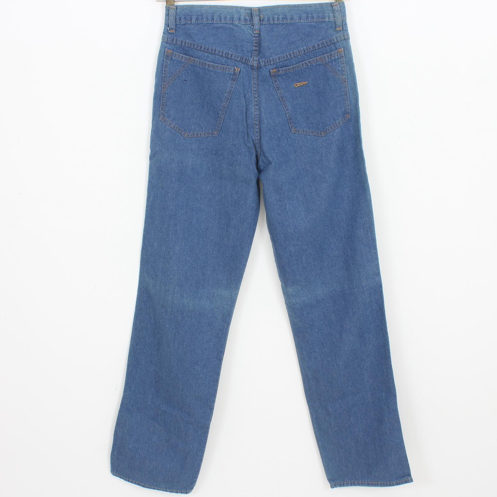 Women's Arfango Blue Cotton Bobby Flared Denim Jeans Vintage 80s For Sale