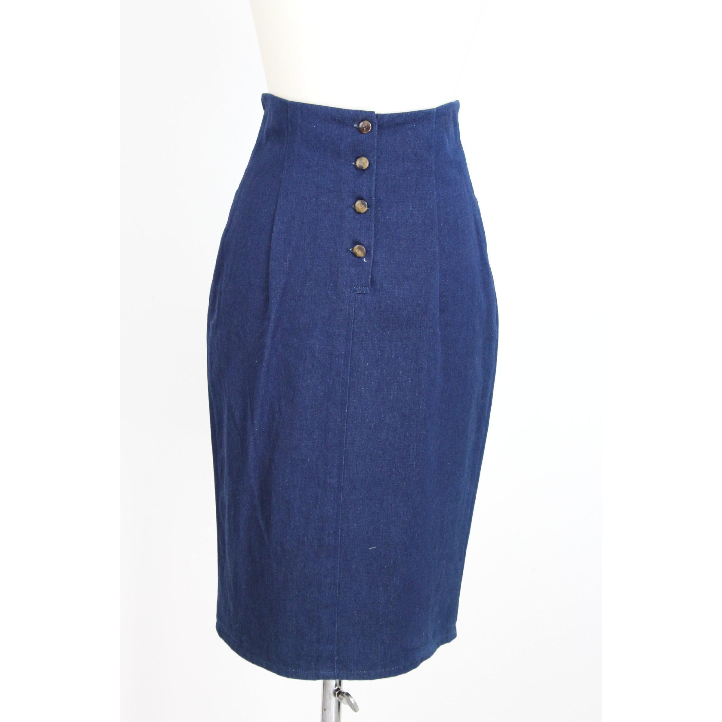 Arfango Blue Denim Sheath Jeans Skirt In New Condition For Sale In Brindisi, Bt