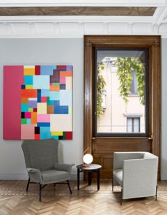 Arflex Algon Low Back Armchair in Brown Perla Leather by Luca Nichetto