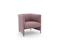 Arflex Algon Low Back Armchair in Pink Boucle Fabric by Luca Nichetto