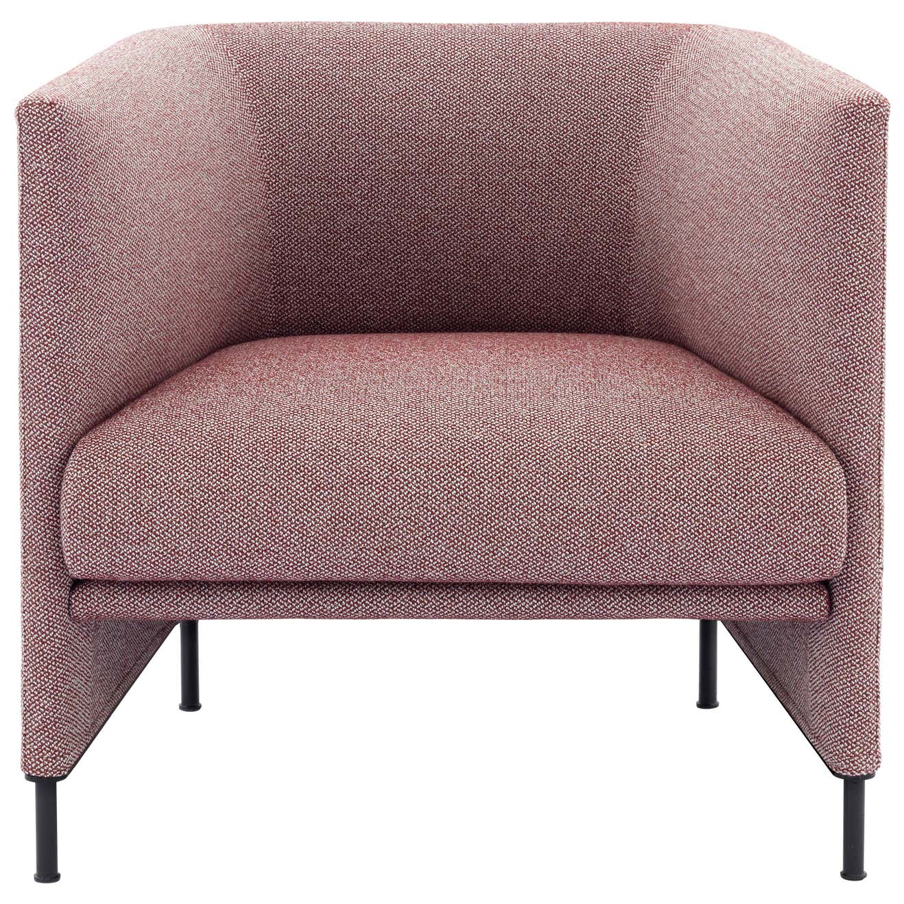 Arflex Algon Low Back Armchair in Pink Boucle Fabric by Luca Nichetto ...