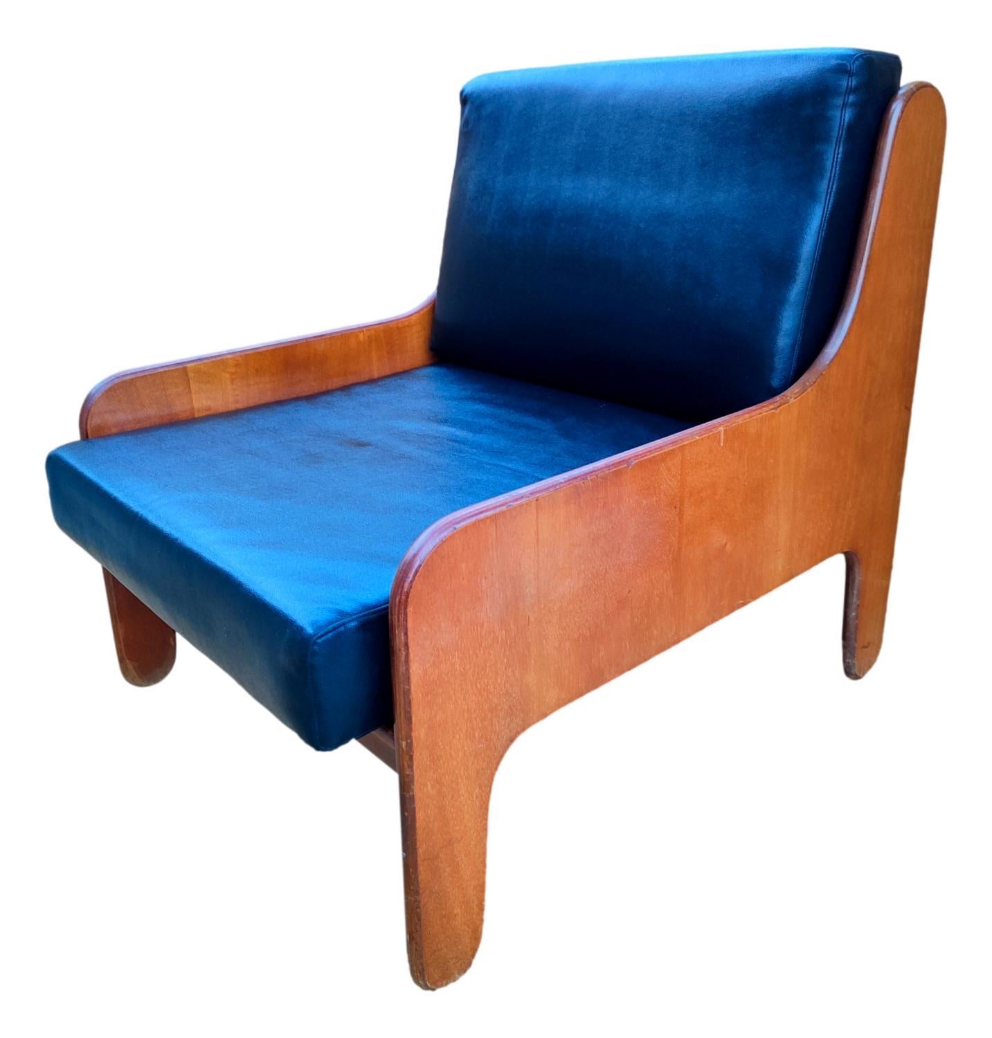 Mid-Century Modern arflex armchair baronet model design marco zanuso 1964 For Sale