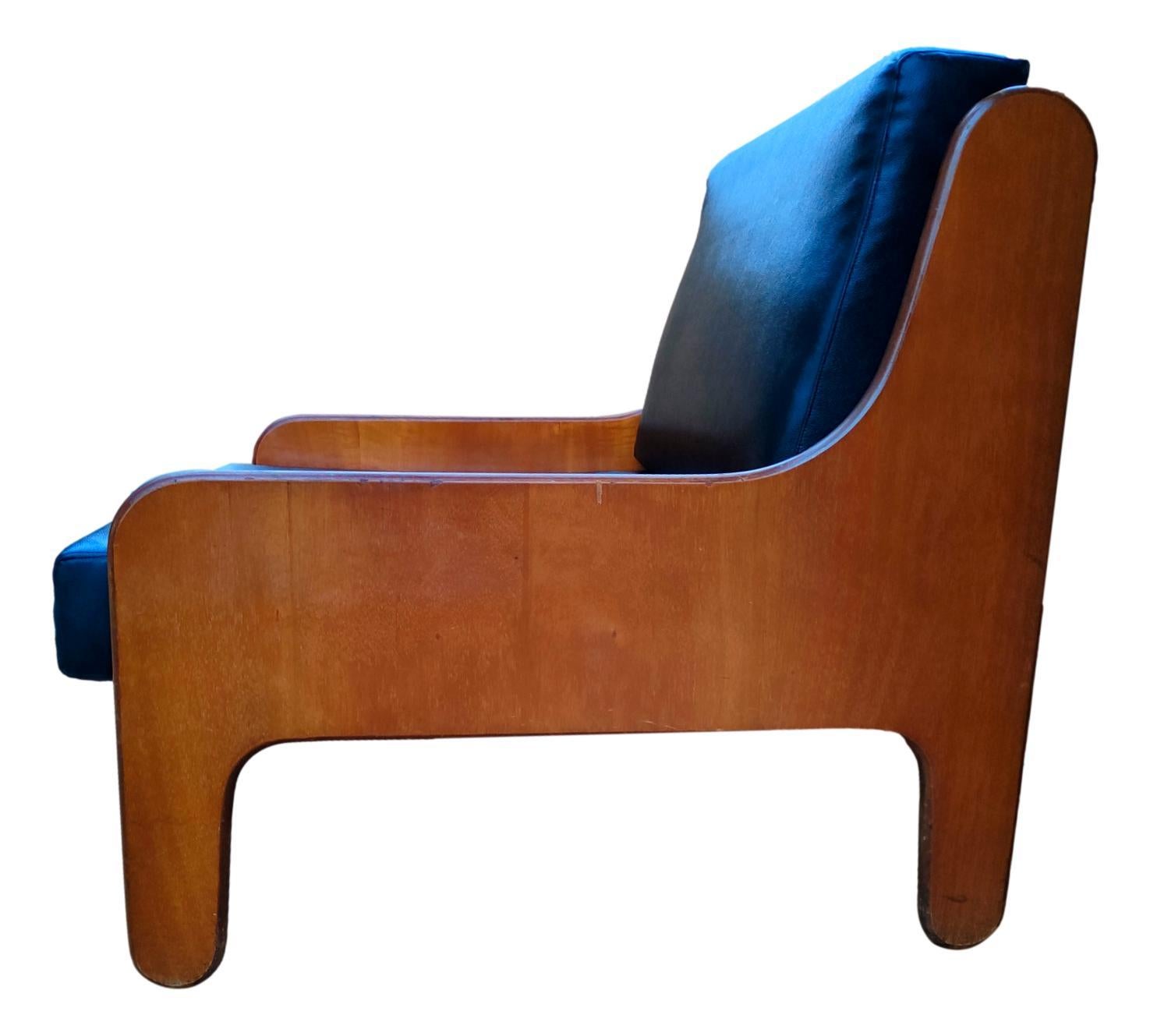 Italian arflex armchair baronet model design marco zanuso 1964 For Sale
