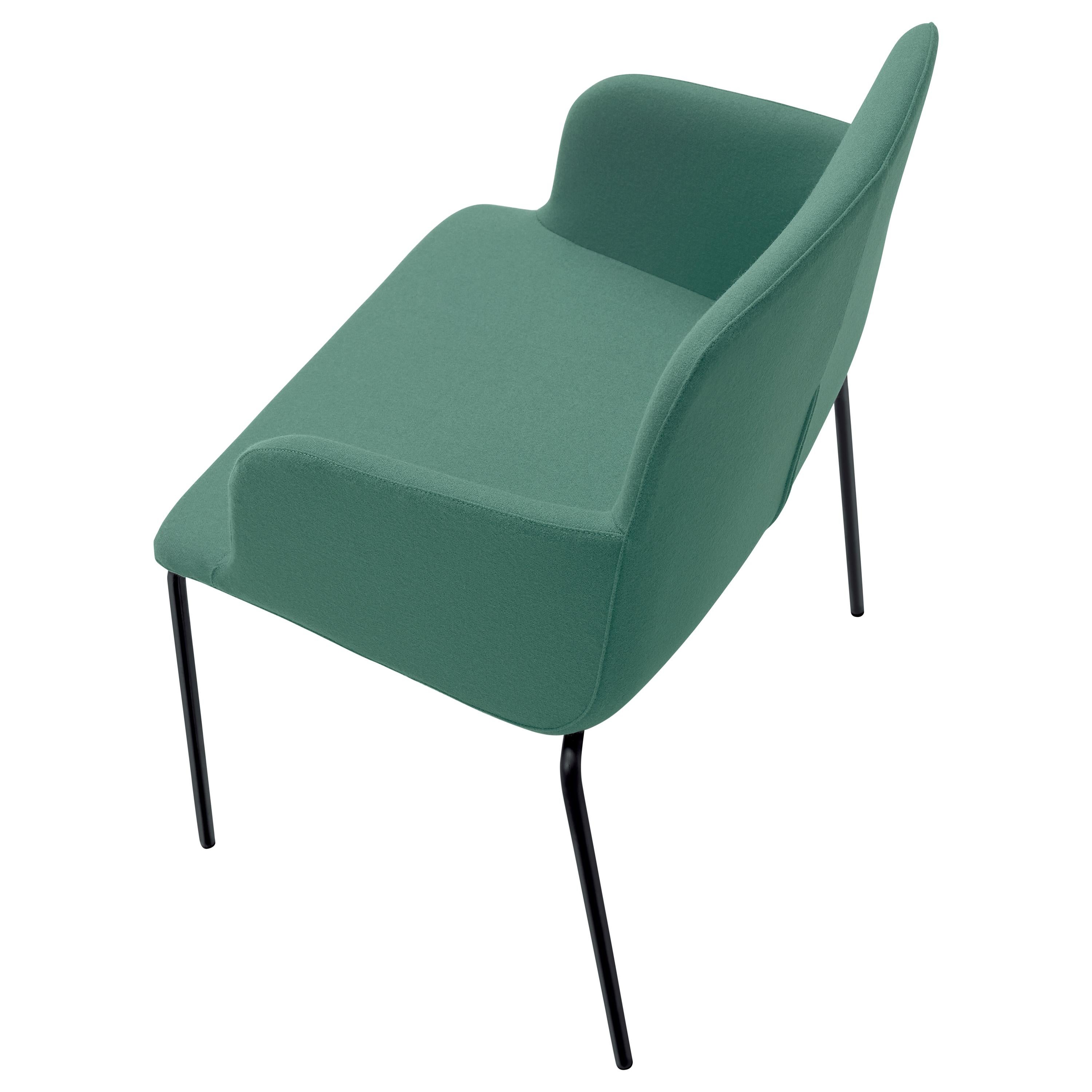 Arflex Brianza Chair with Armrest in Fabric and Metal by Claesson Koivisto Rune For Sale