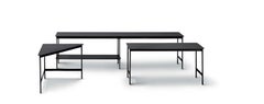 Arflex Capilano 55cm Small Table in Ceramic Tile & Black Base by Luca Nichetto