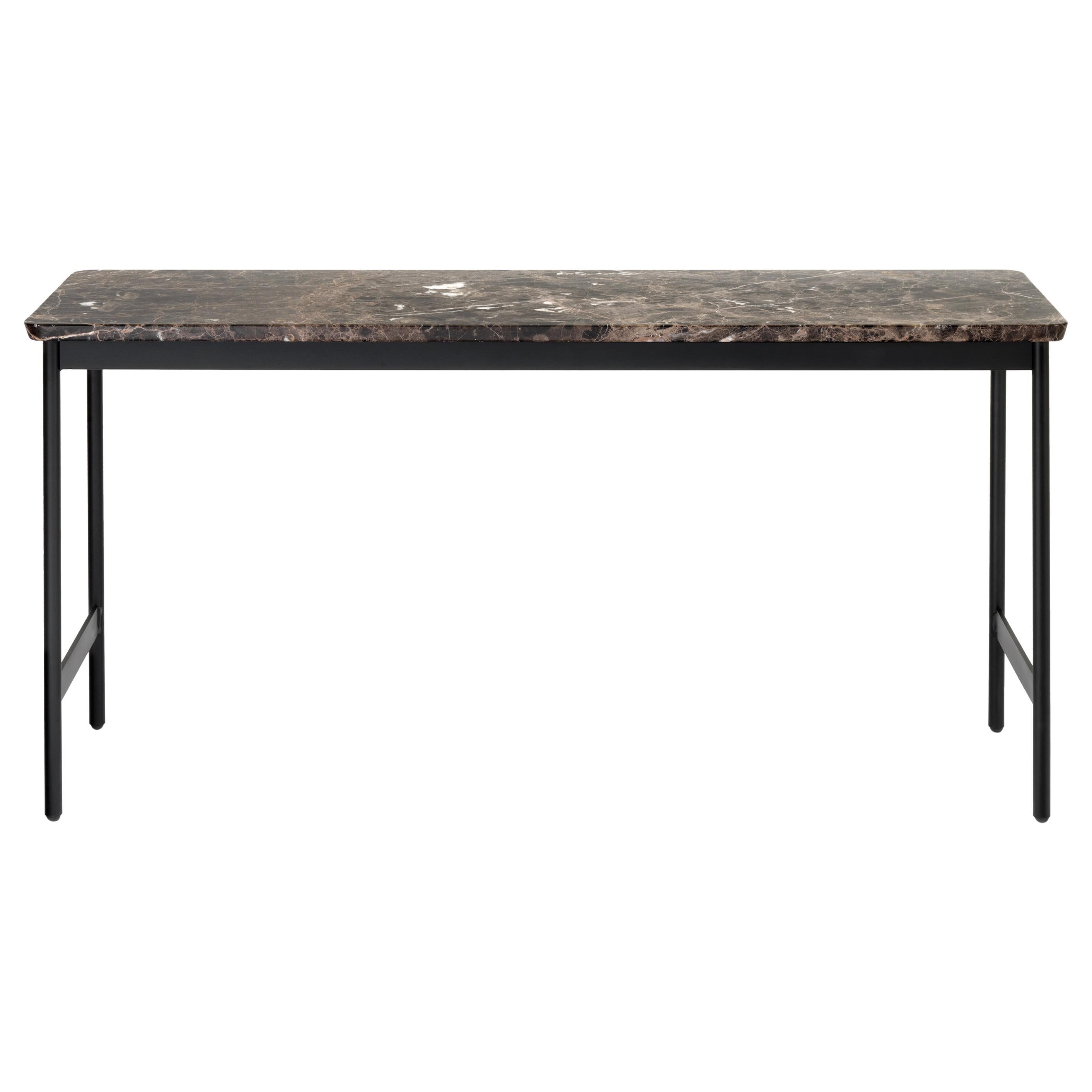 Arflex Capilano 96cm Small Table in Emperador Marble Top by Luca Nichetto For Sale