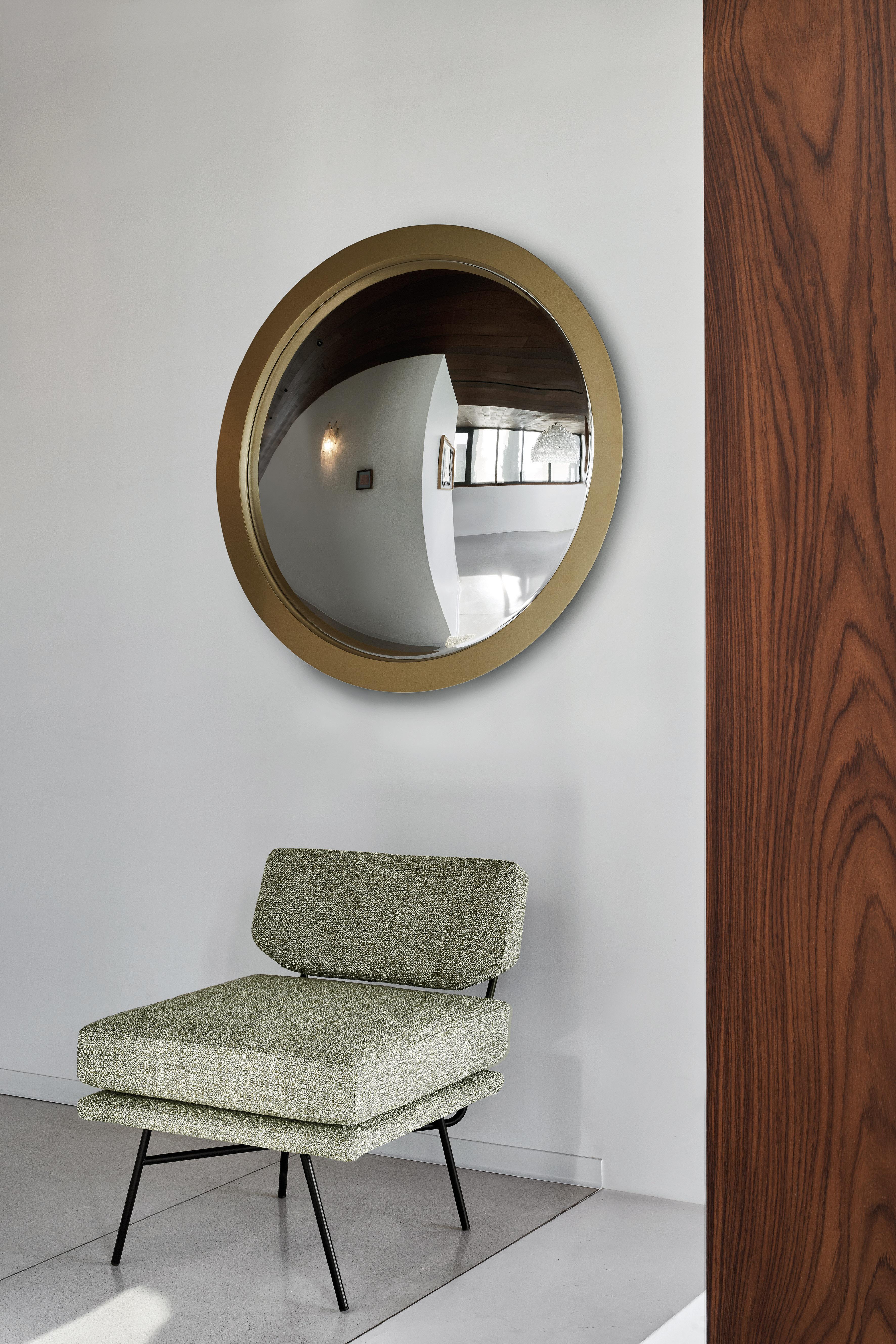 Modern Arflex Ciclope Mirror with Black Lacquered MDF Frame by Claesson Koivisto Rune For Sale