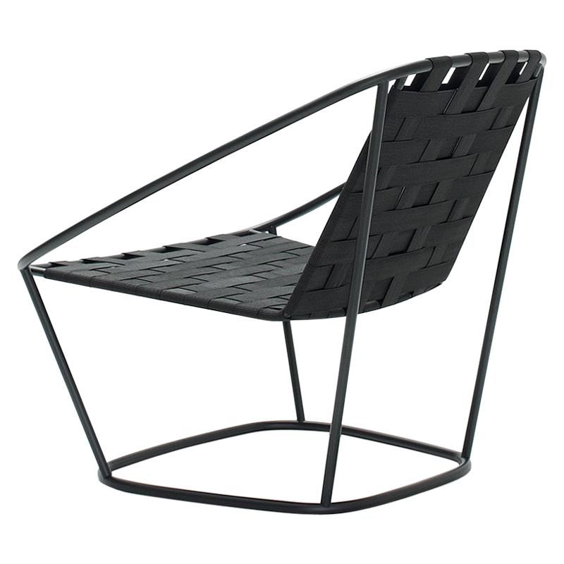 Arflex Cloud Armchair in Black Straps by Carlo Colombo For Sale