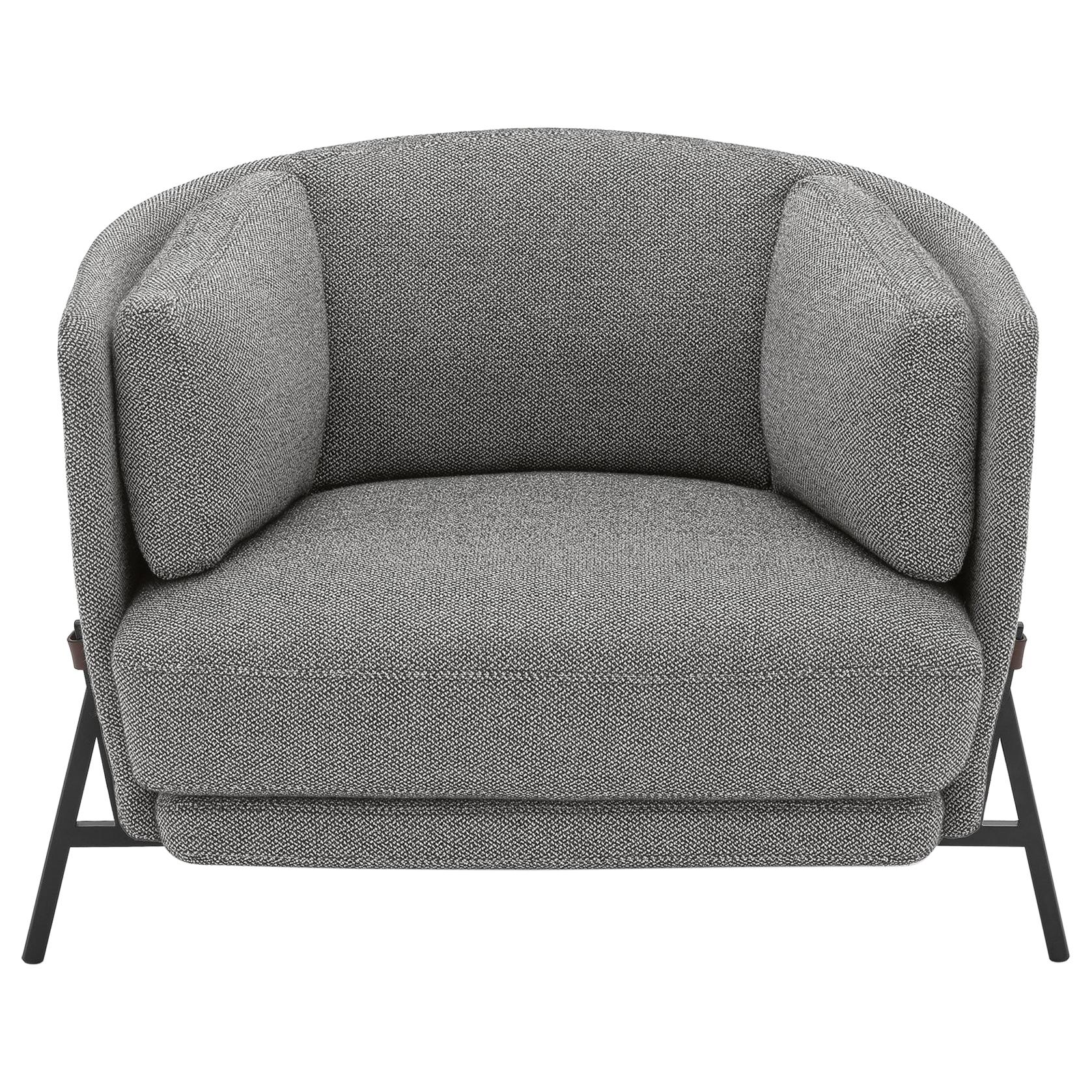 Arflex Cradle "Love Cushion" Armchair in Grey Boucle Fabric Neri & Hu