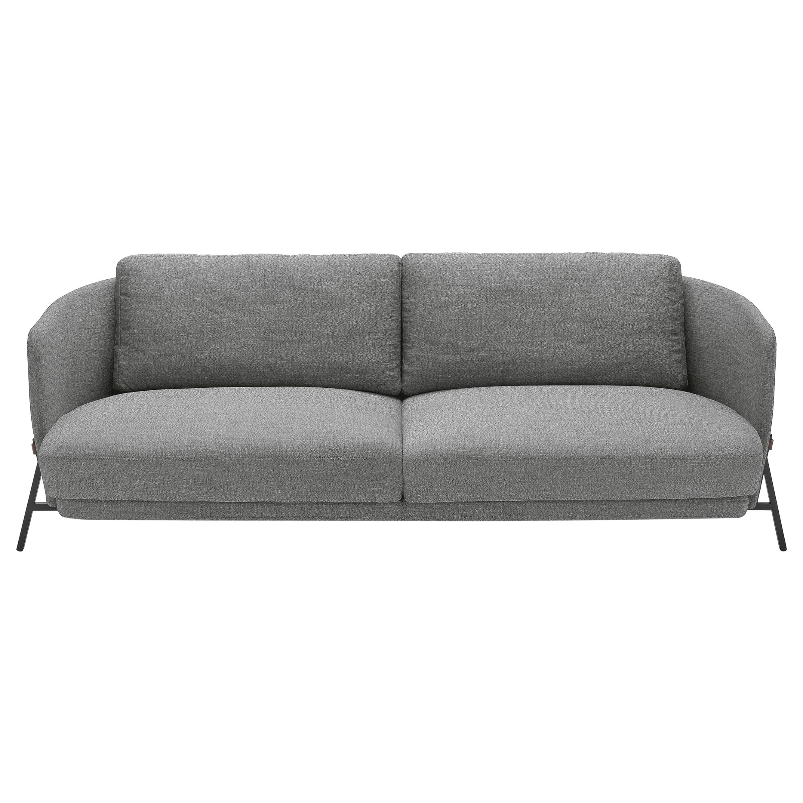 Arflex Cradle Two-Seater Sofa in Cherie Fabric with Black Legs by Neri & Hu