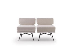 Arflex Elettra Armchair in Heidi  Fabric with Black Base by B.B.P.R