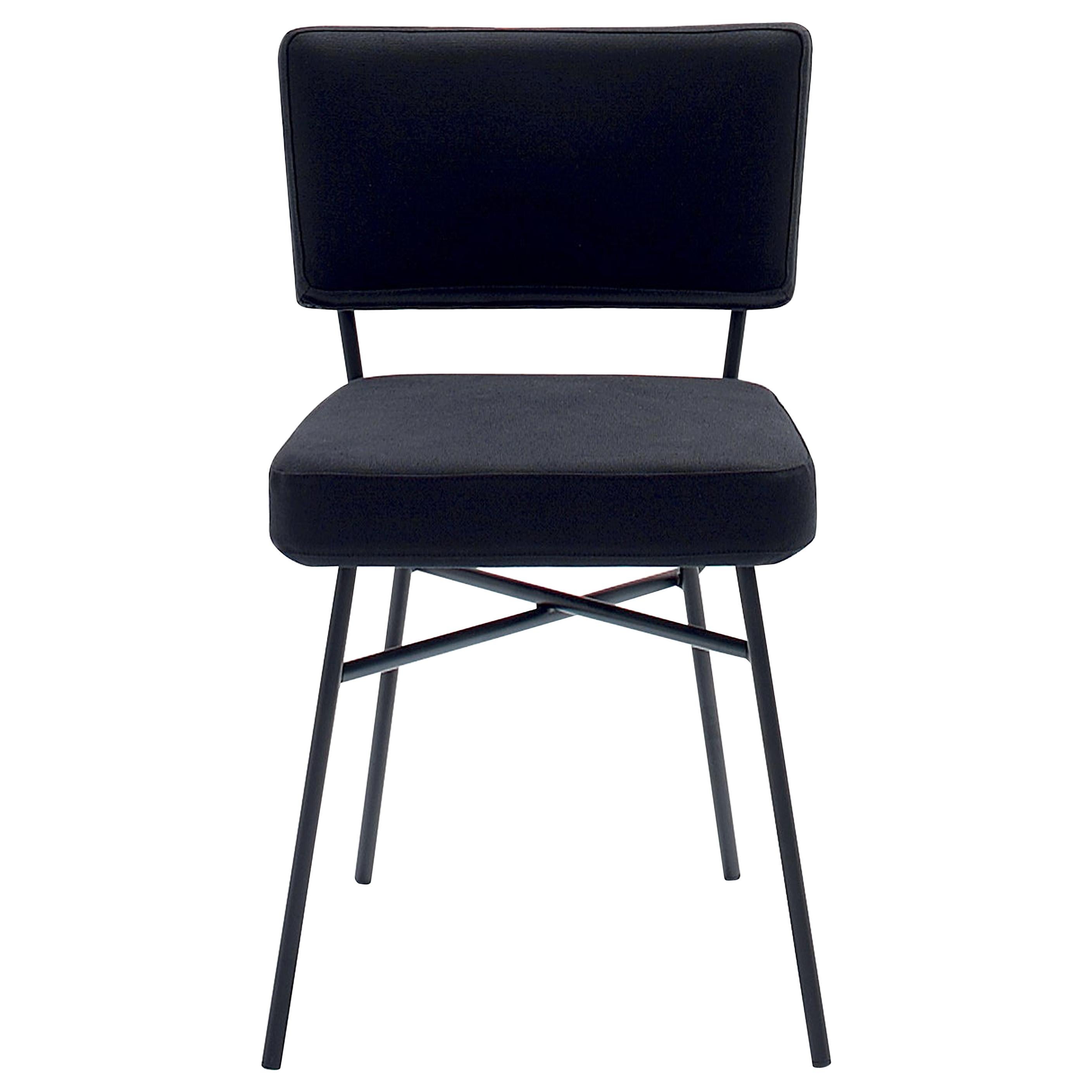 Arflex Elettra Chair in Divina Fabric with Black Metal Base by B.B.P.R For Sale