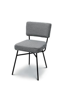 Arflex Elettra Chair in Gamma Fabric with Black Metal Base by B.B.P.R