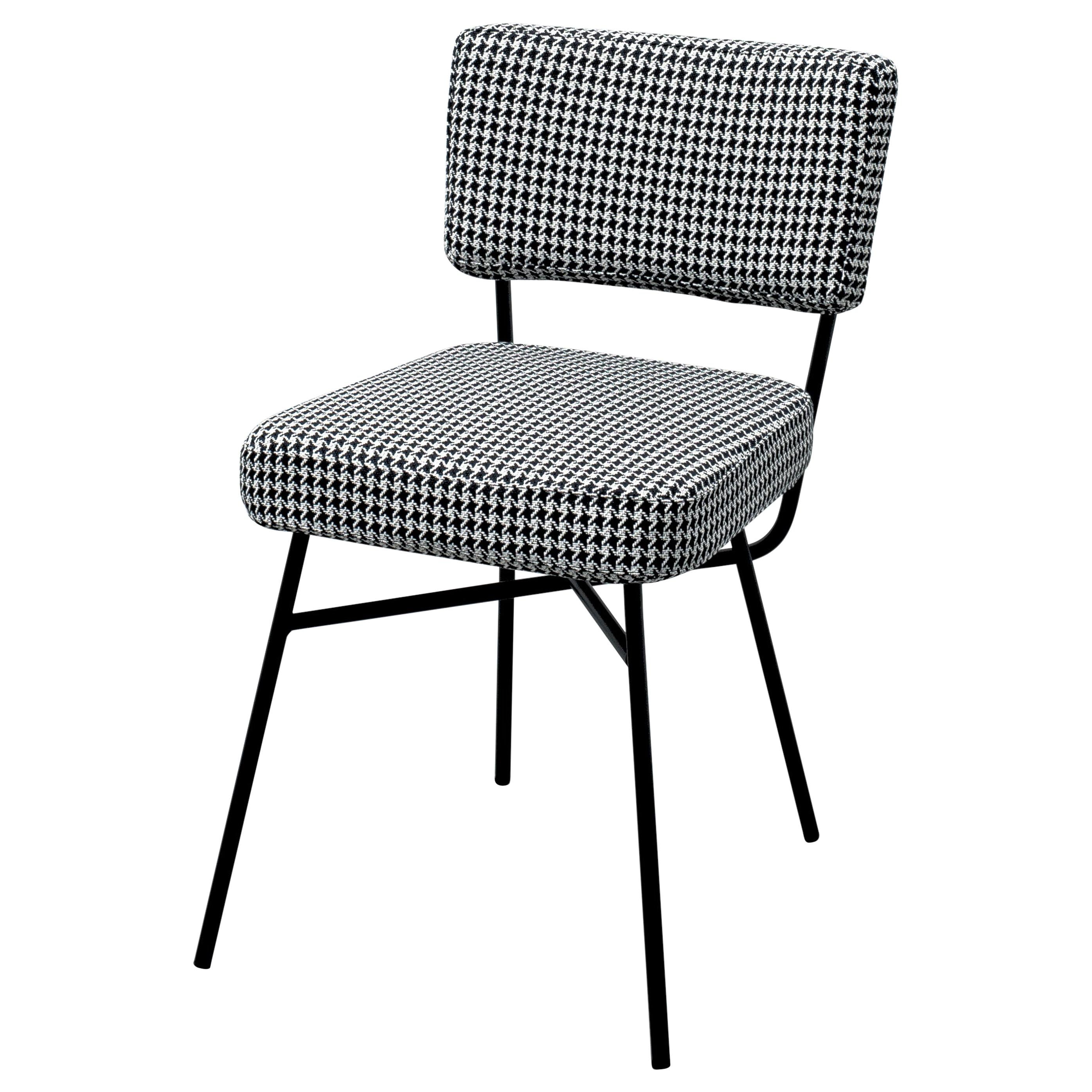 Arflex Elettra Chair in Gamma Fabric with Black Metal Base by B.B.P.R For Sale