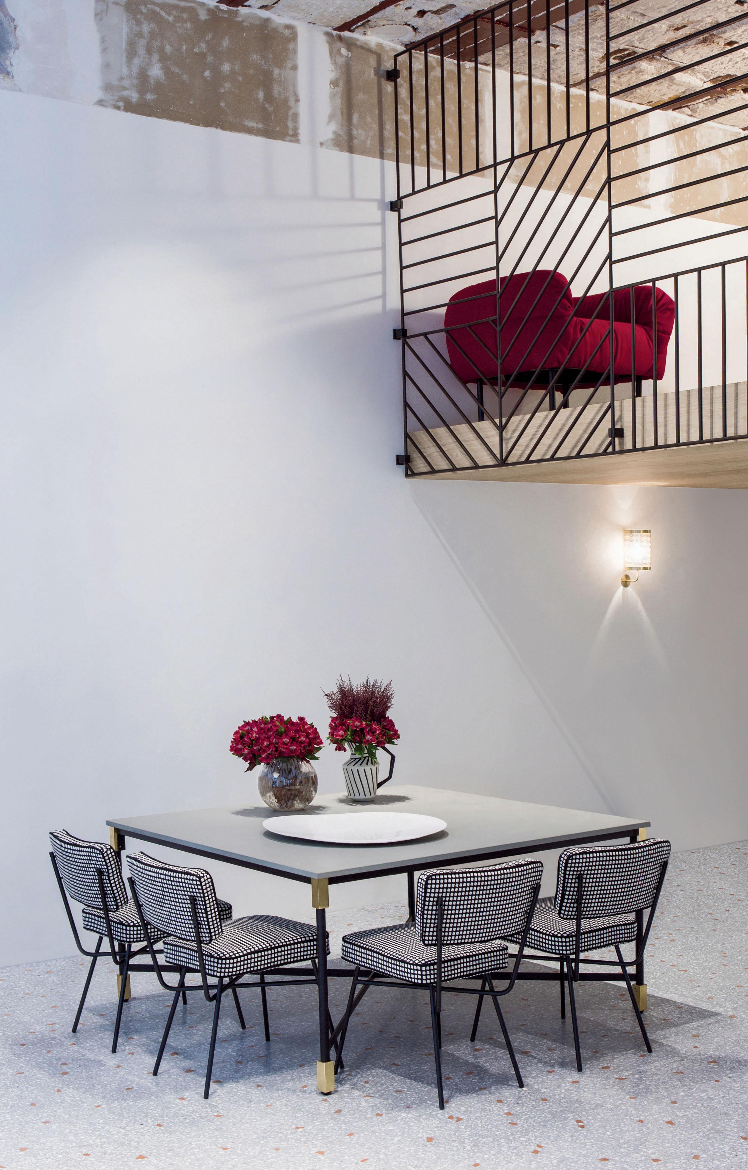 Elettra ist ein Klassiker des 50er-Jahre-Büros und ein Sitzmöbel, auf das man nicht verzichten kann. Dank seines zeitlosen Stils und seiner eleganten Proportionen passt er sich perfekt an jeden Raum an.

MATERIALIEN: Gepolsterter Stoff 
Farbe: