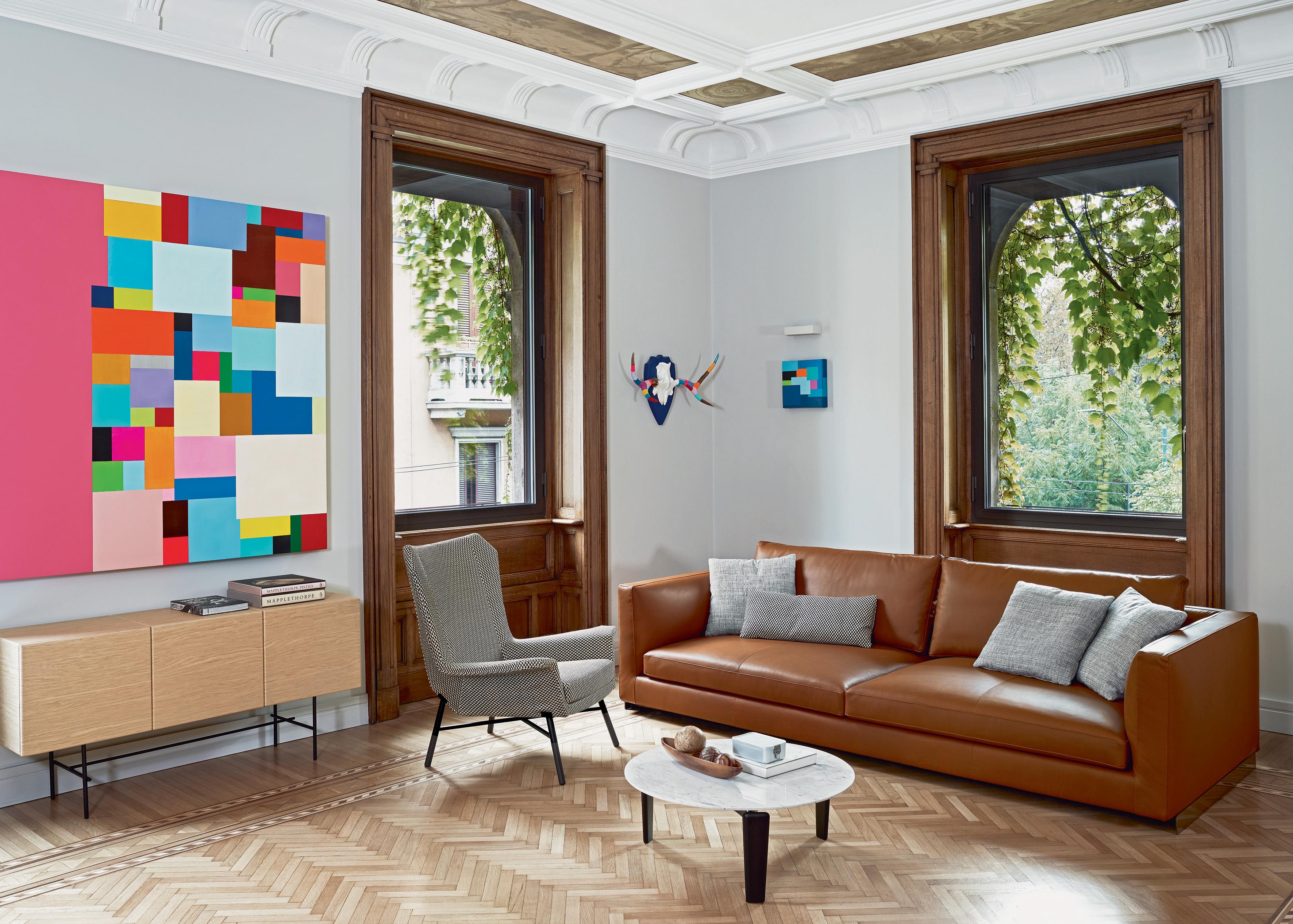 Sillón Arflex Giulietta en Piel Giada con Base de Roble by BBPR en Nuevo estado para la venta en Brooklyn, NY