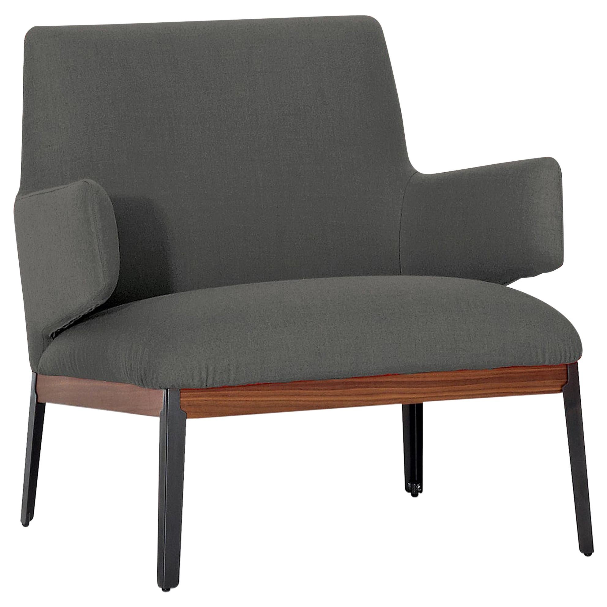 Arflex Hug Armchair with Low Backrest in Grey Fabric by Claesson Koivisto Rune For Sale