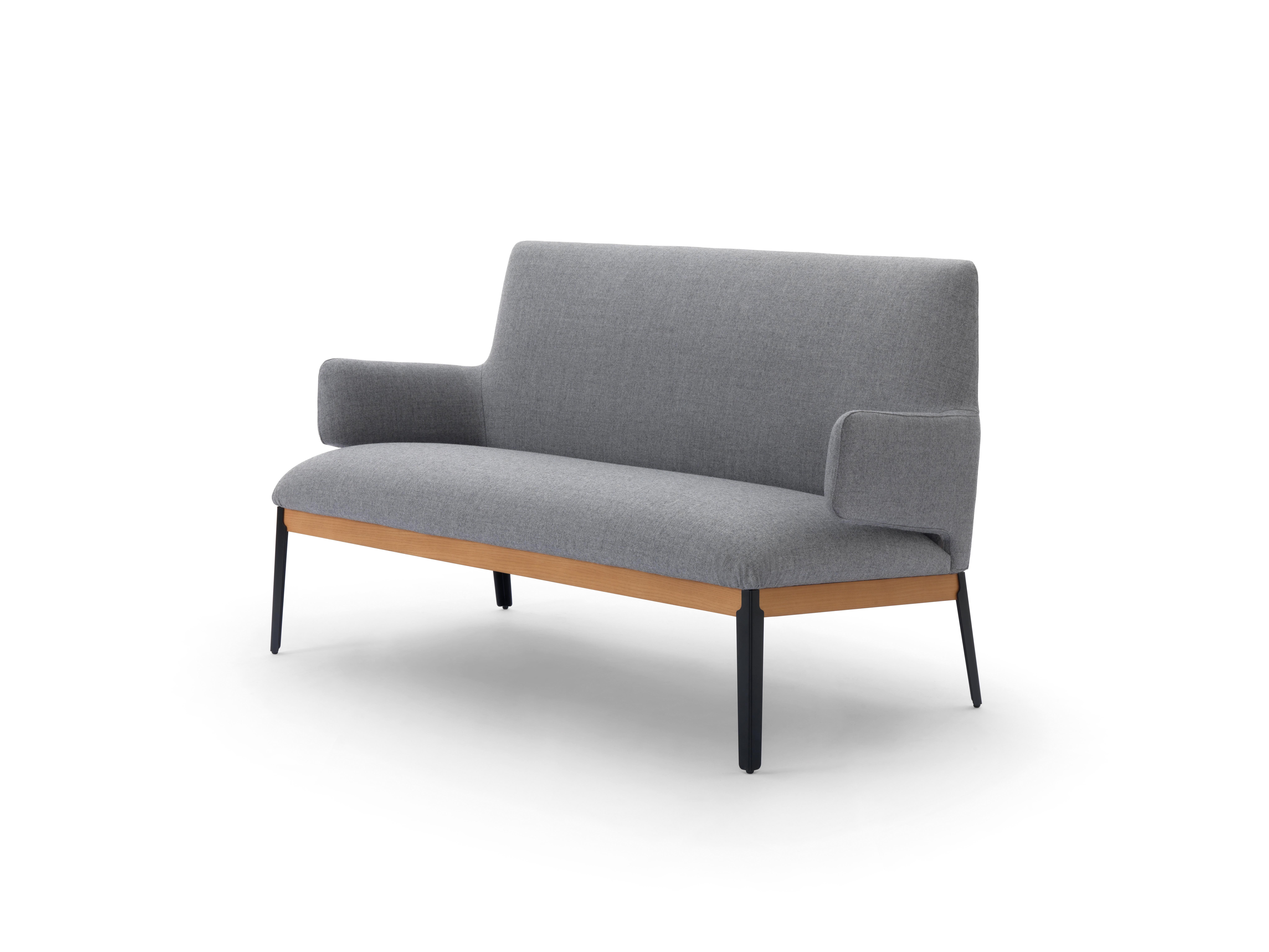 Arflex Hug Love Seat Niedrige Rückenlehne und Armlehne in Rotguss-Metallgrau von Roberto Menghi (Moderne) im Angebot