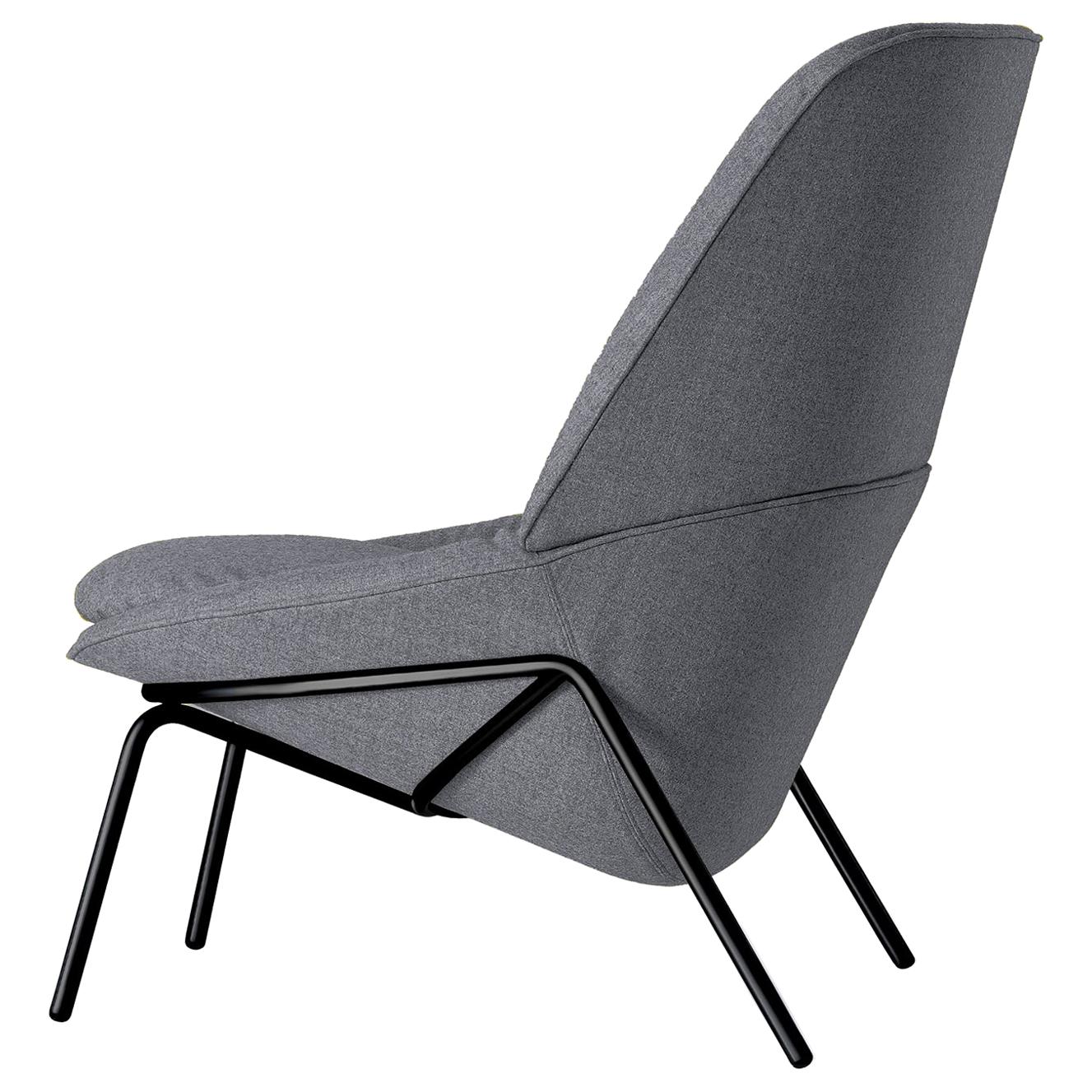 Arflex Ladle Armchair with Low Backrest & Fabric and Metal Base by Luca Nichetto For Sale