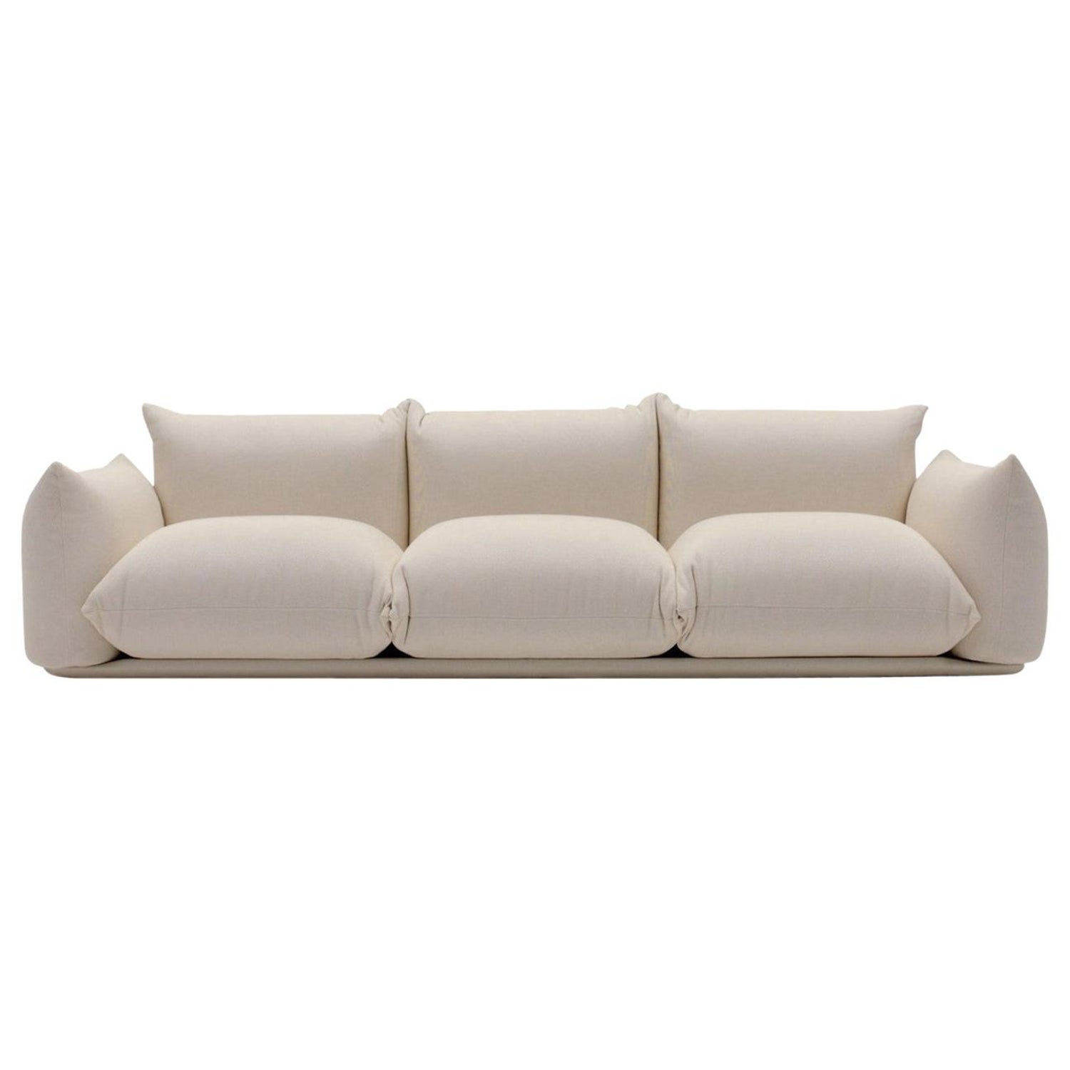 Arflex Hall Sofa in Barre Fabric and Wood Legs by Roberto Menghi For Sale  at 1stDibs