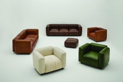 Fauteuil Arflex Marius&Marius recouvert de cuir, par Mario Marenco