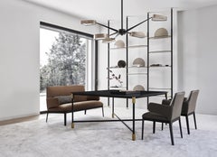 Arflex Match Small Table in Quarzite Silver Marble by Bernhardt & Vella