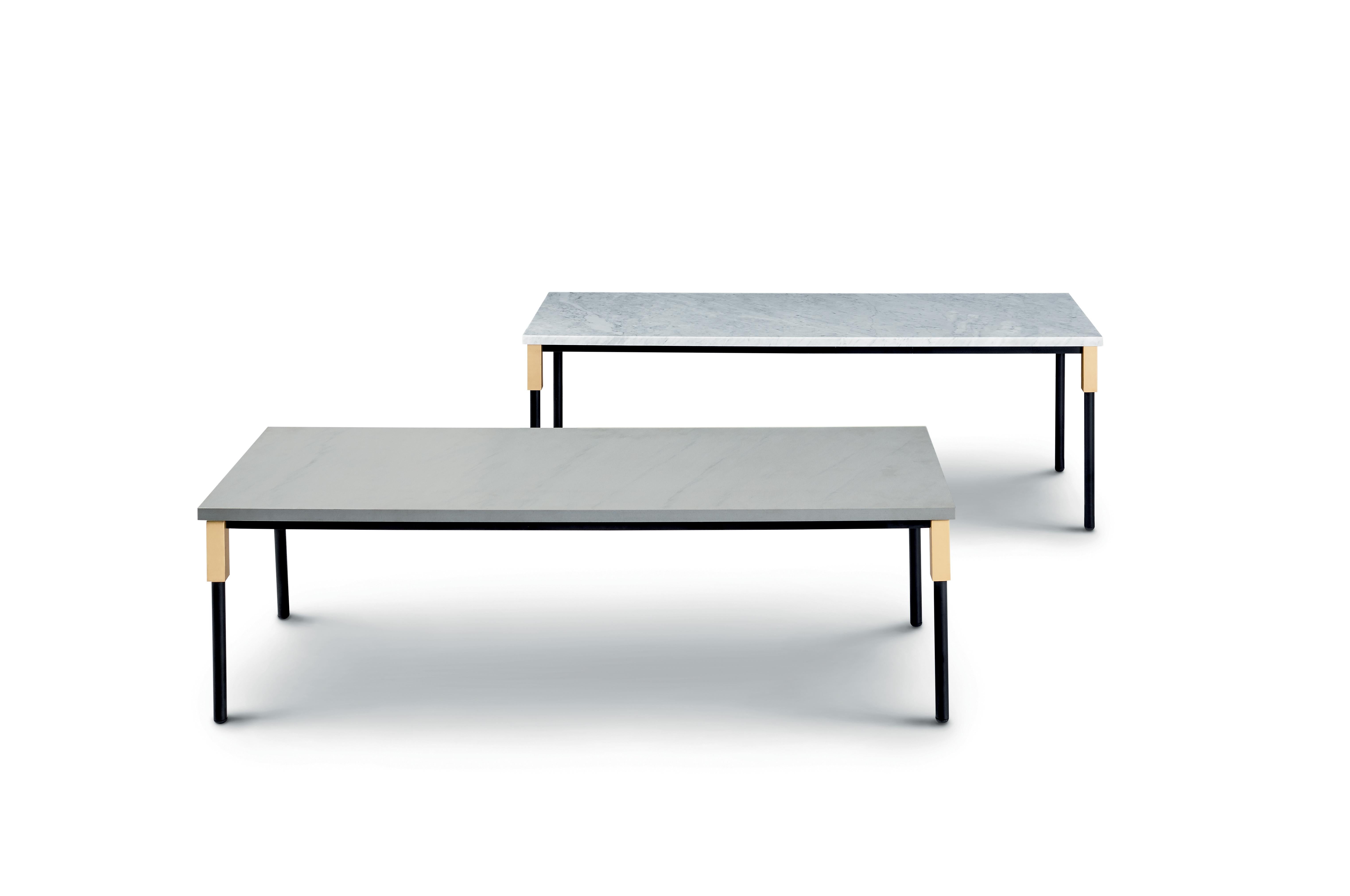 Arflex Match Small Table in Quarzite Silver Marble by Bernhardt & Vella For Sale 1