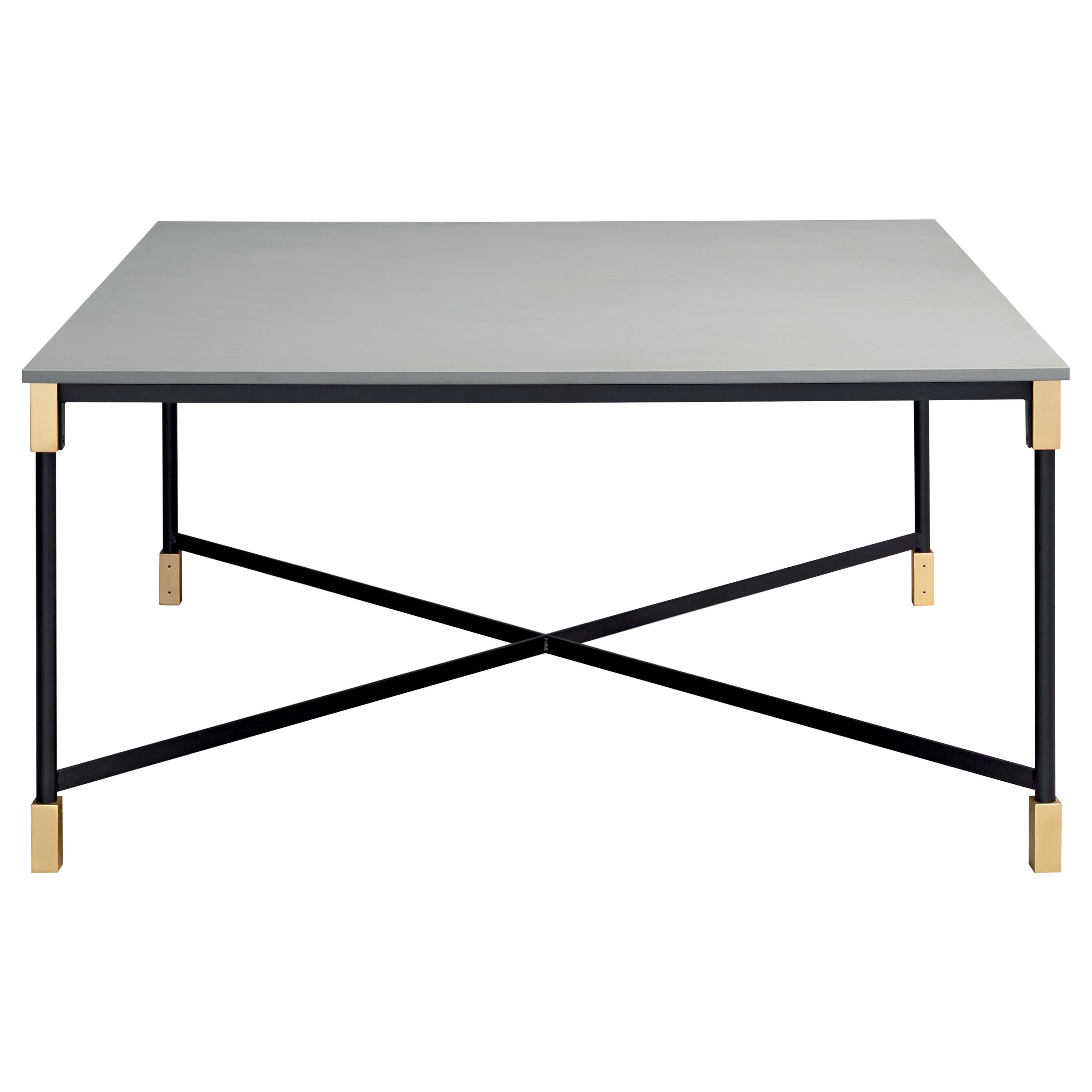 Arflex Match Small Table in Quarzite Silver Marble by Bernhardt & Vella