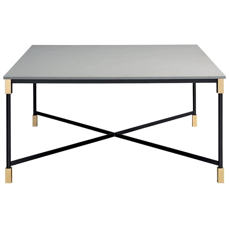 Arflex Match Table w/ Burnished Finish Top by Bernhardt & Vella For Sale