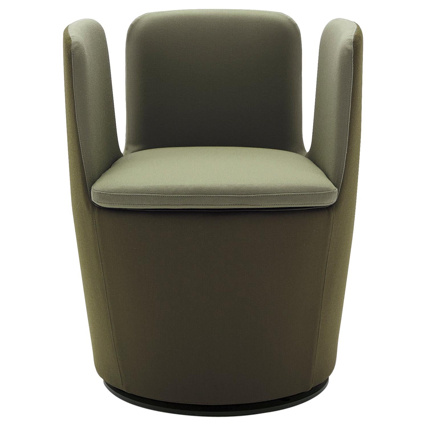 Arflex Mojo Armchair in Green Fabric and Swivel Base by Claesson Koivisto Rune For Sale