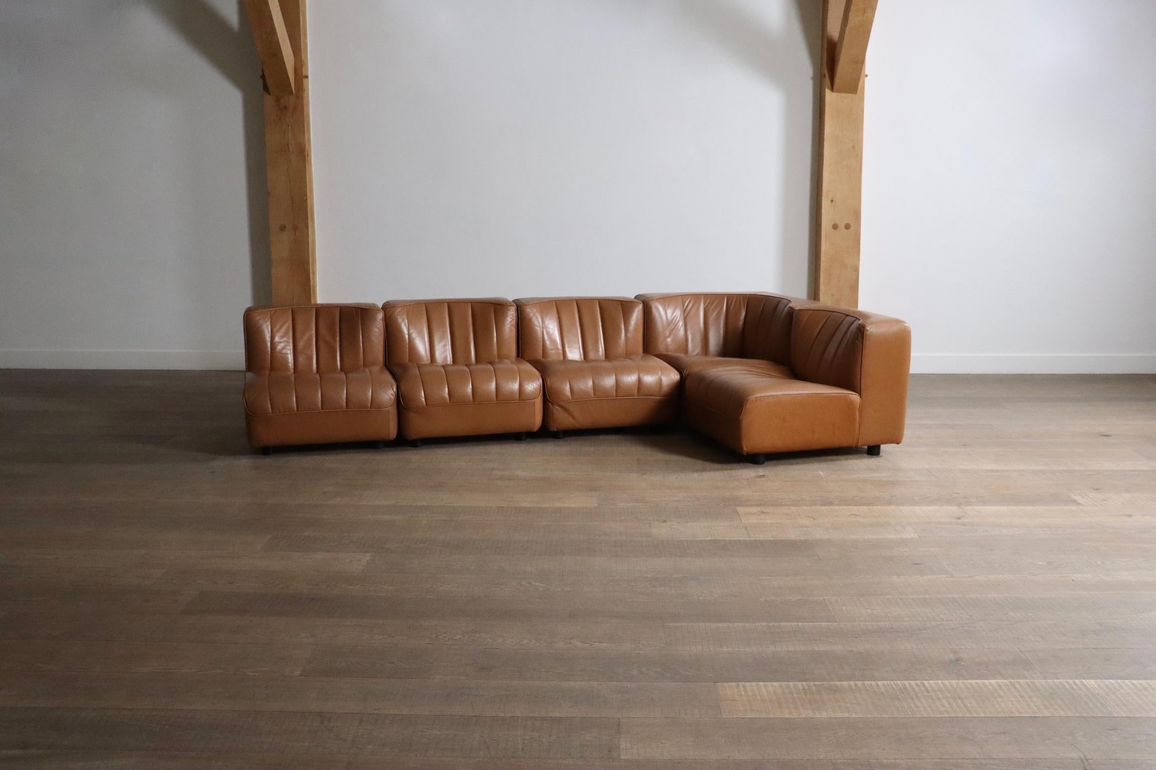 Cuir Canapé Arflex Novemila 9000 en cuir par Tito Agnoli 1969 en vente