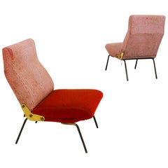 Paire de fauteuils Arflex Delfino par Erberto Carboni, étiquette d'origine, années 1950