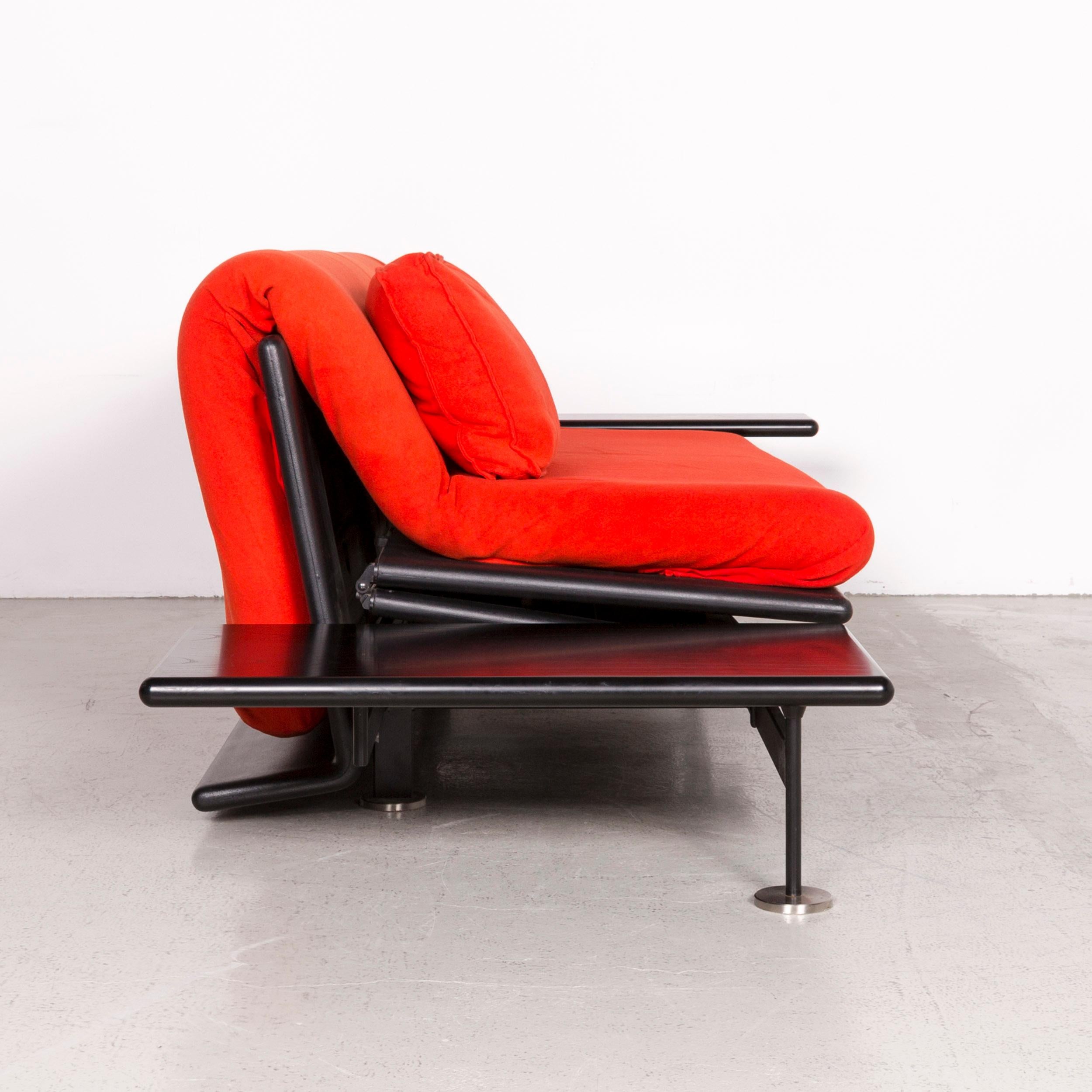 Arflex Pepper Designer Fabric Sofa Red by Guido Rosati Two-Seat Sofa Bed 2