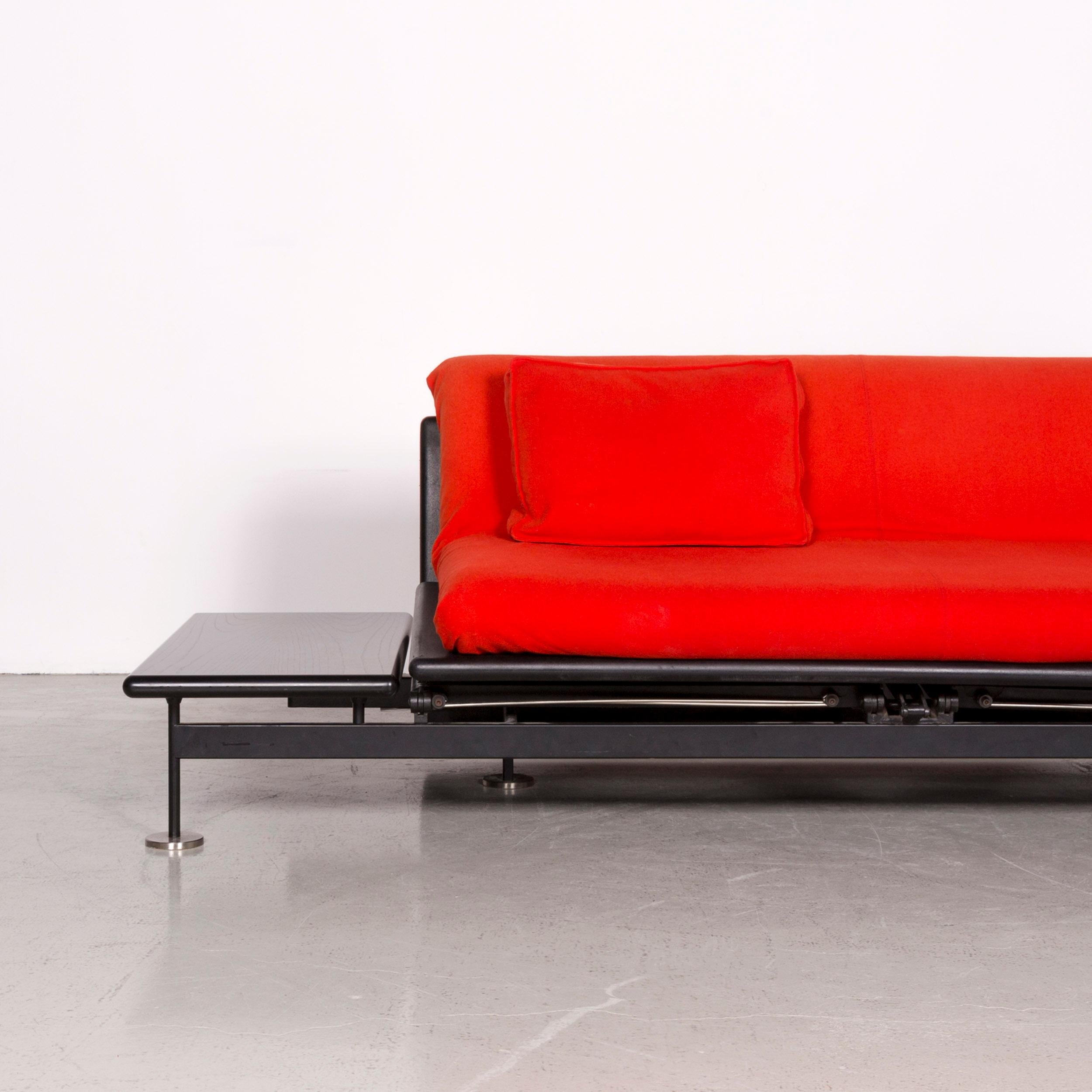 red futon couch