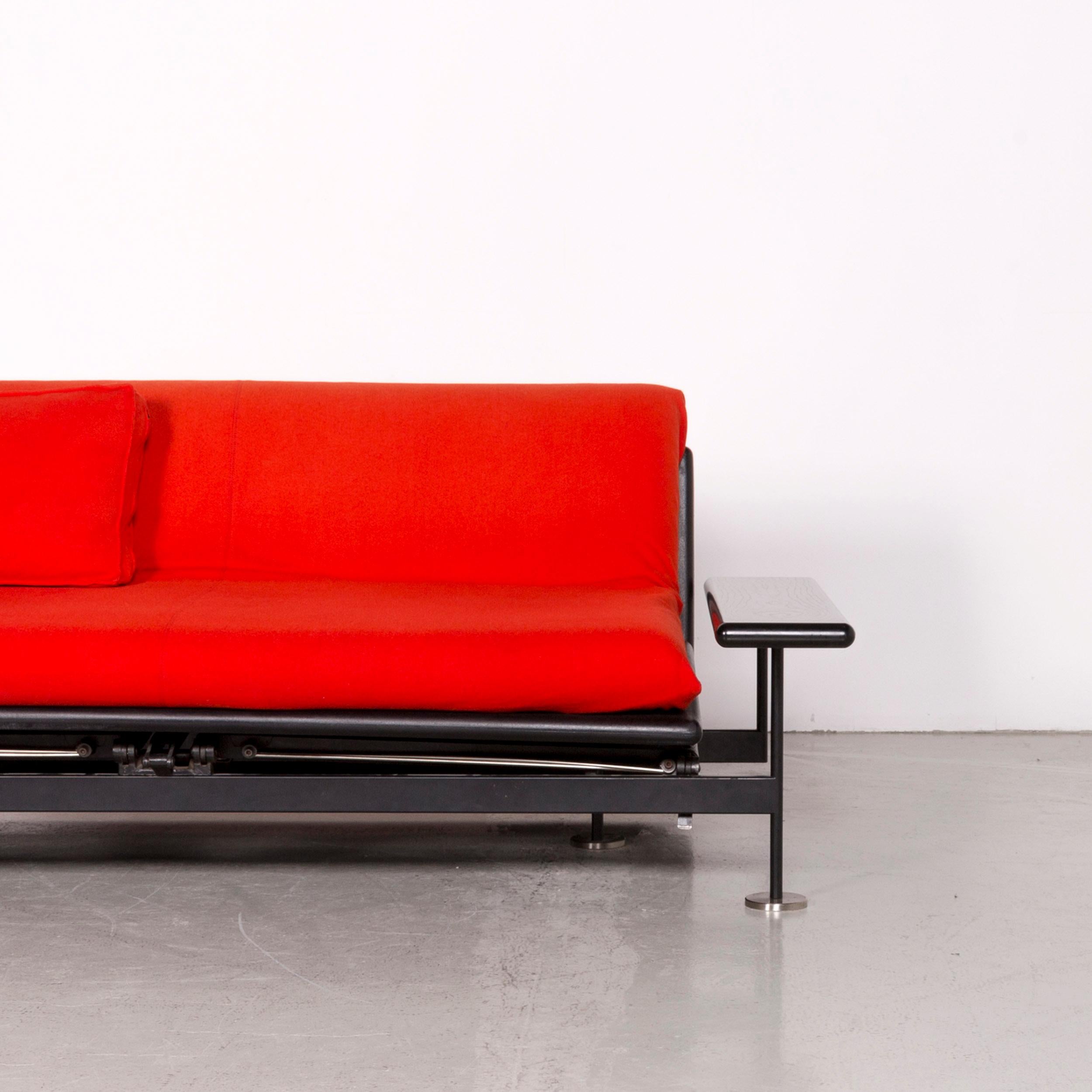 Modern Arflex Pepper Designer Fabric Sofa Red by Guido Rosati Two-Seat Sofa Bed