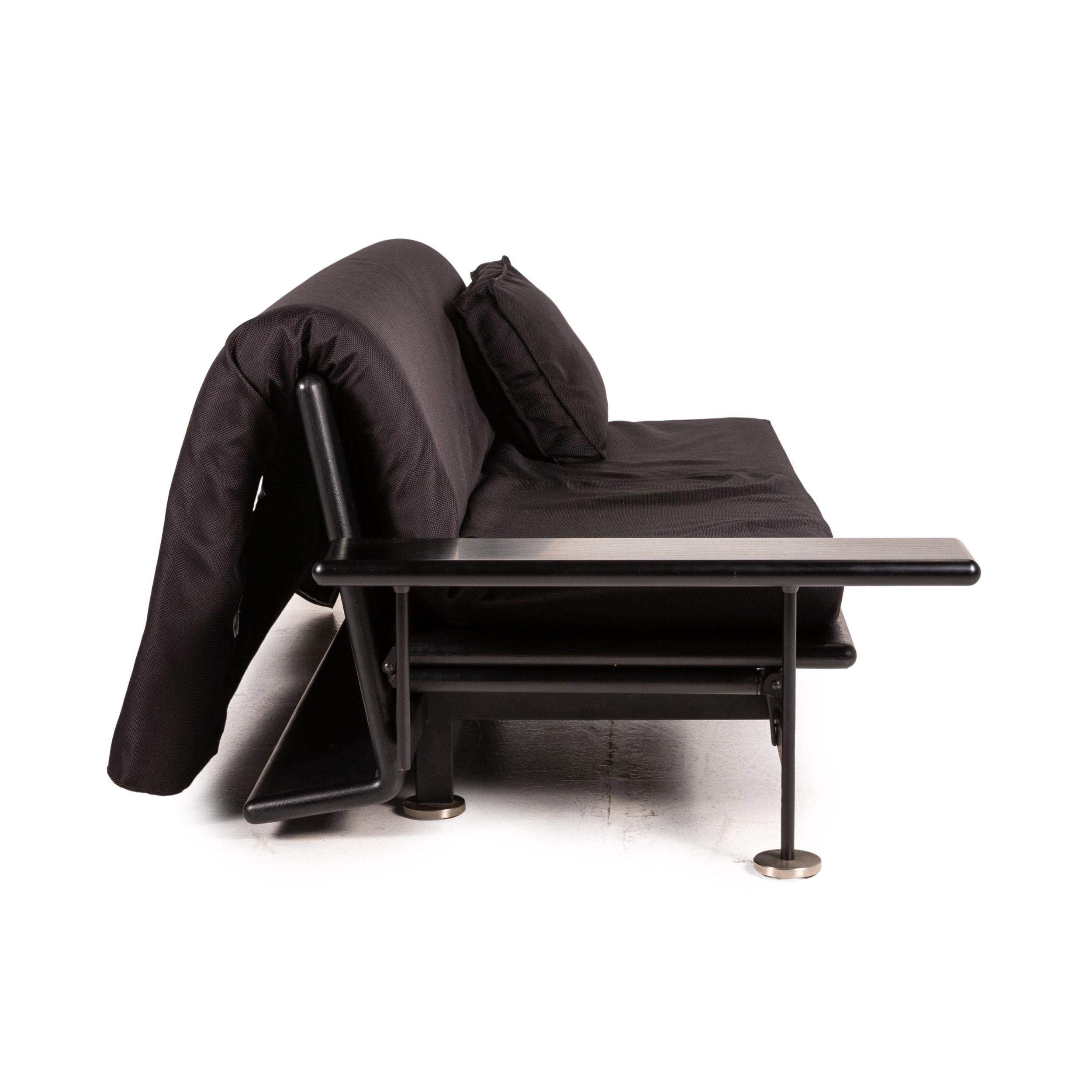 Arflex Pepper Fabric Sofa Bed Black Three-Seater Sofa Couch 1