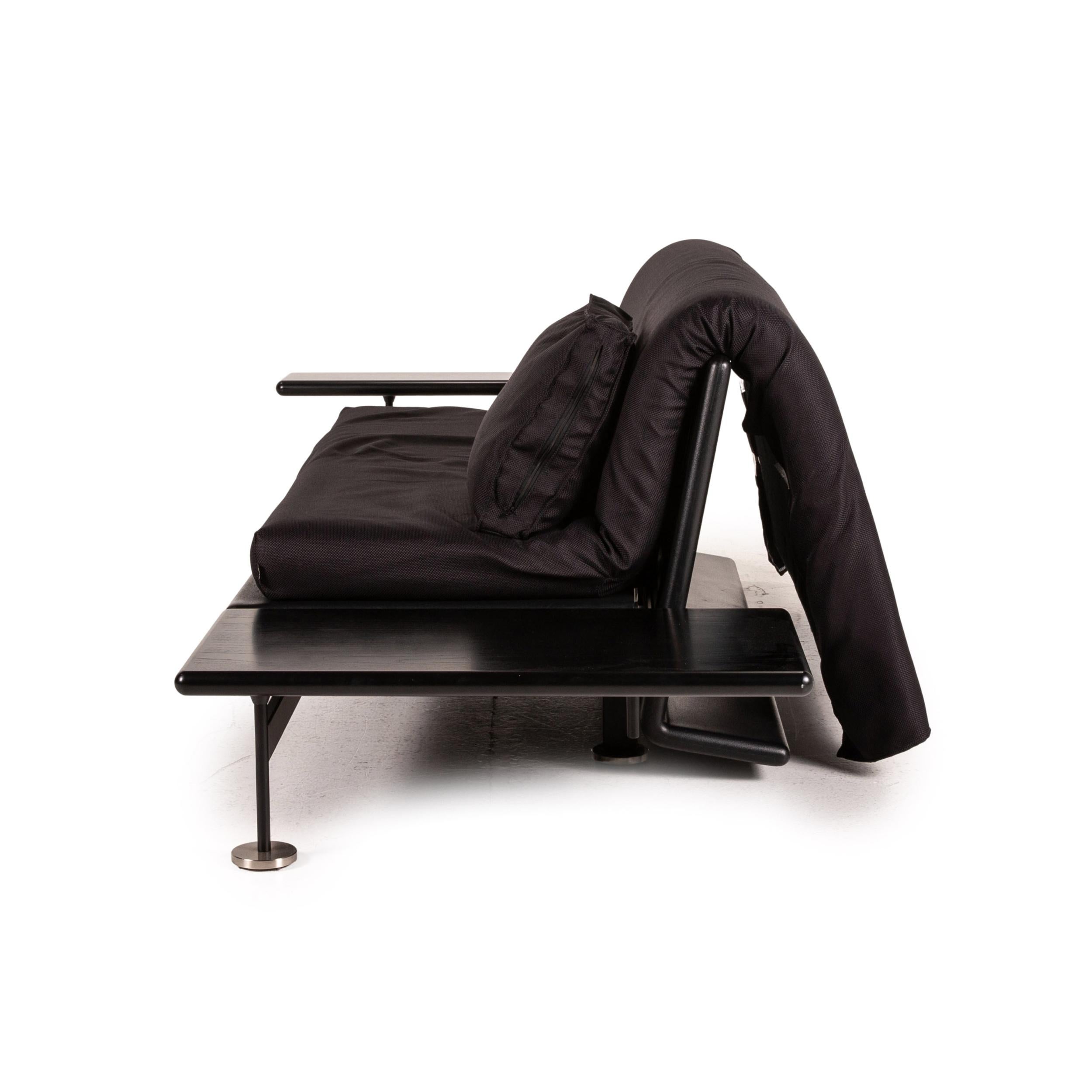 Arflex Pepper Fabric Sofa Bed Black Three-Seater Sofa Couch 3