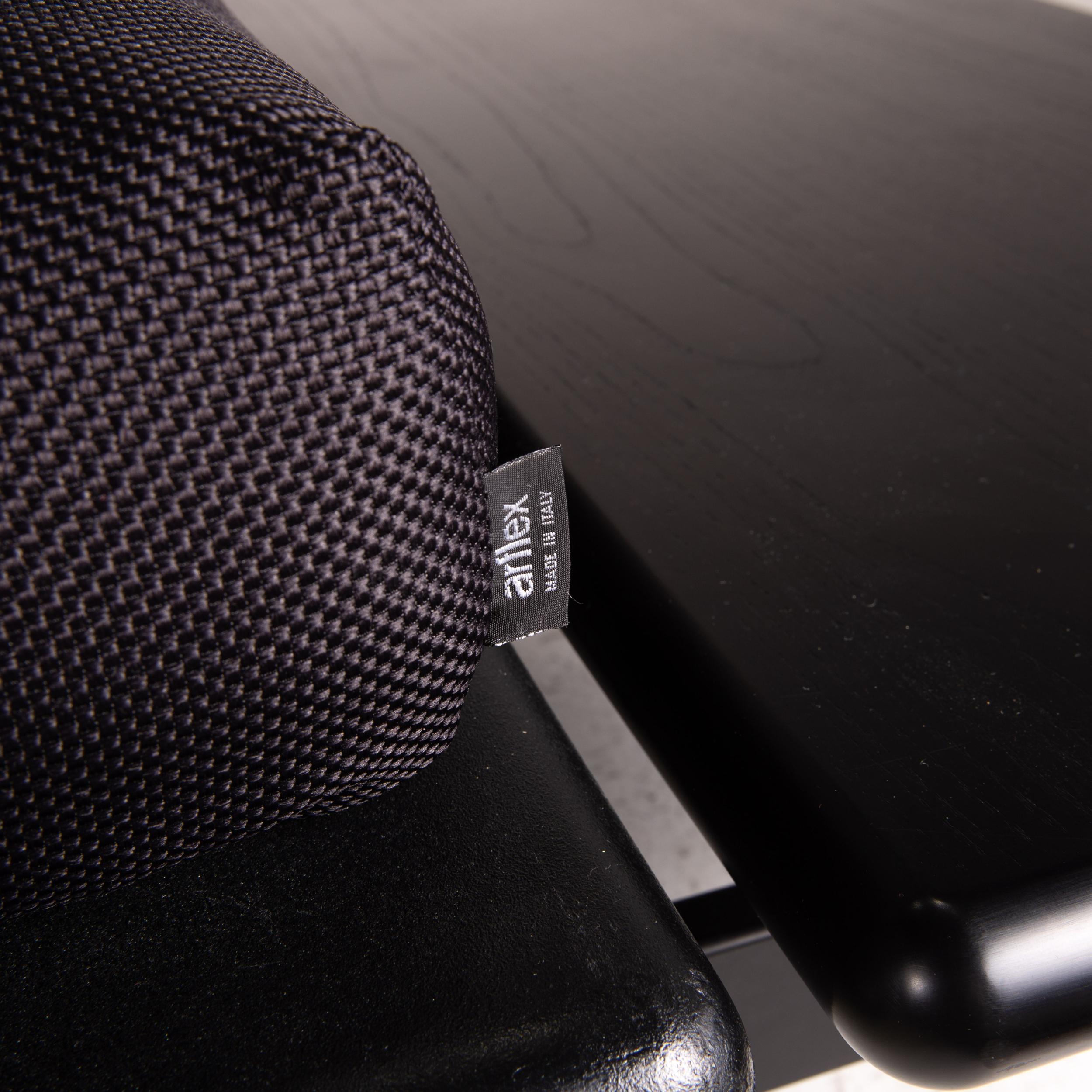 Swiss Arflex Pepper Fabric Sofa Bed Black Three-Seater Sofa Couch