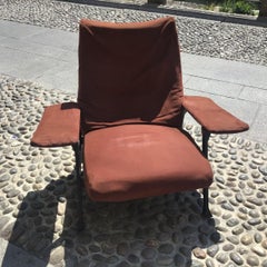 Sillón Arflex "Roberto Menghi" Hierro Acolchado Tela 1950 Italia