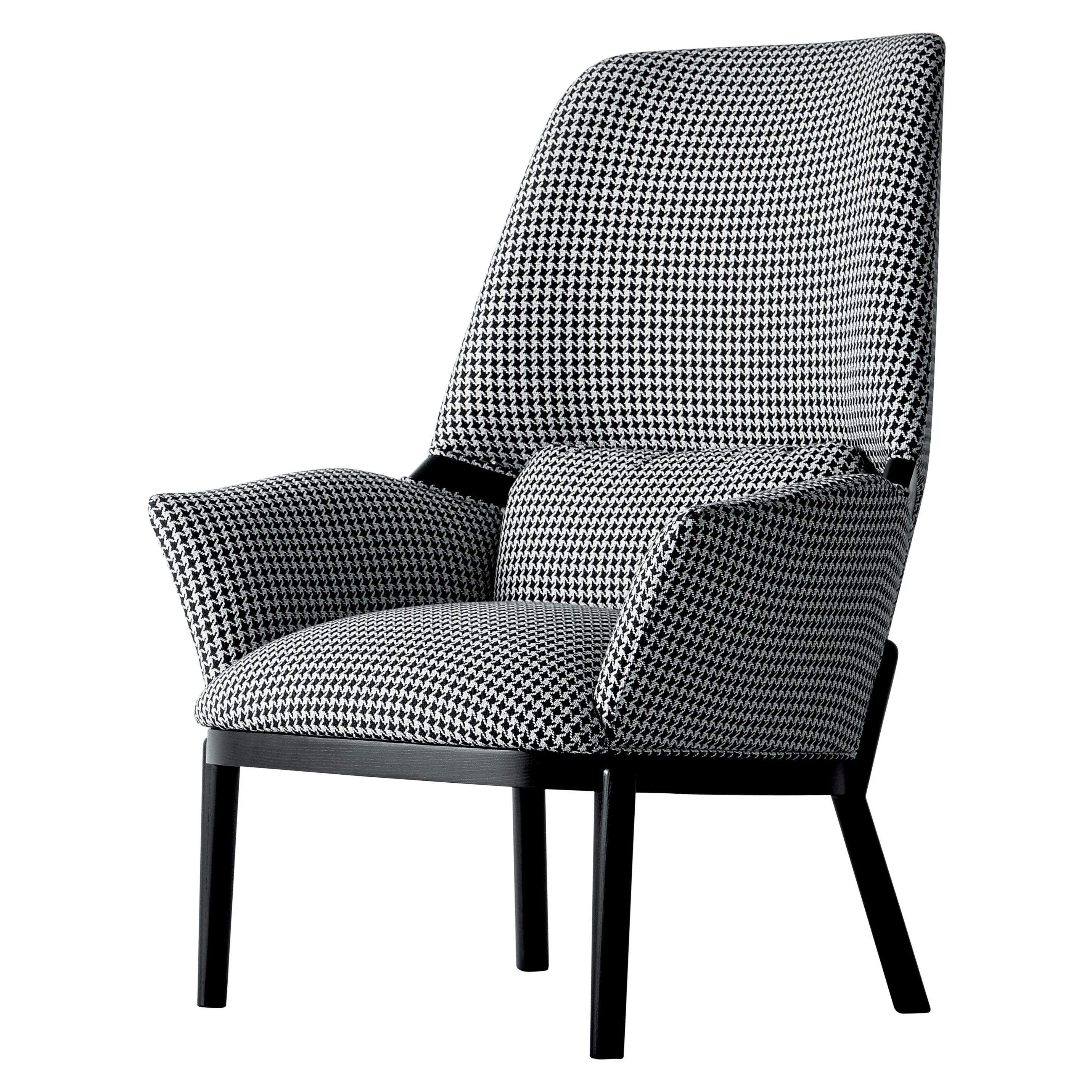 Arflex Serena Armchair in Gamma Fabric with Wenge Stained Legs by Luca Nichetto  For Sale