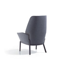 Arflex Serena Armchair in Lama Fabric with Wenge Stained Legs by Luca Nichetto