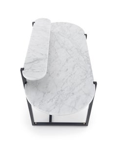 Arflex Sigmund Writing Desk in White Carrara Top with Metal Base by Studio Asai