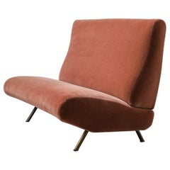 Arflex Sofa by Marco Zanuso 1957 in Bespoke Mohair Velvet