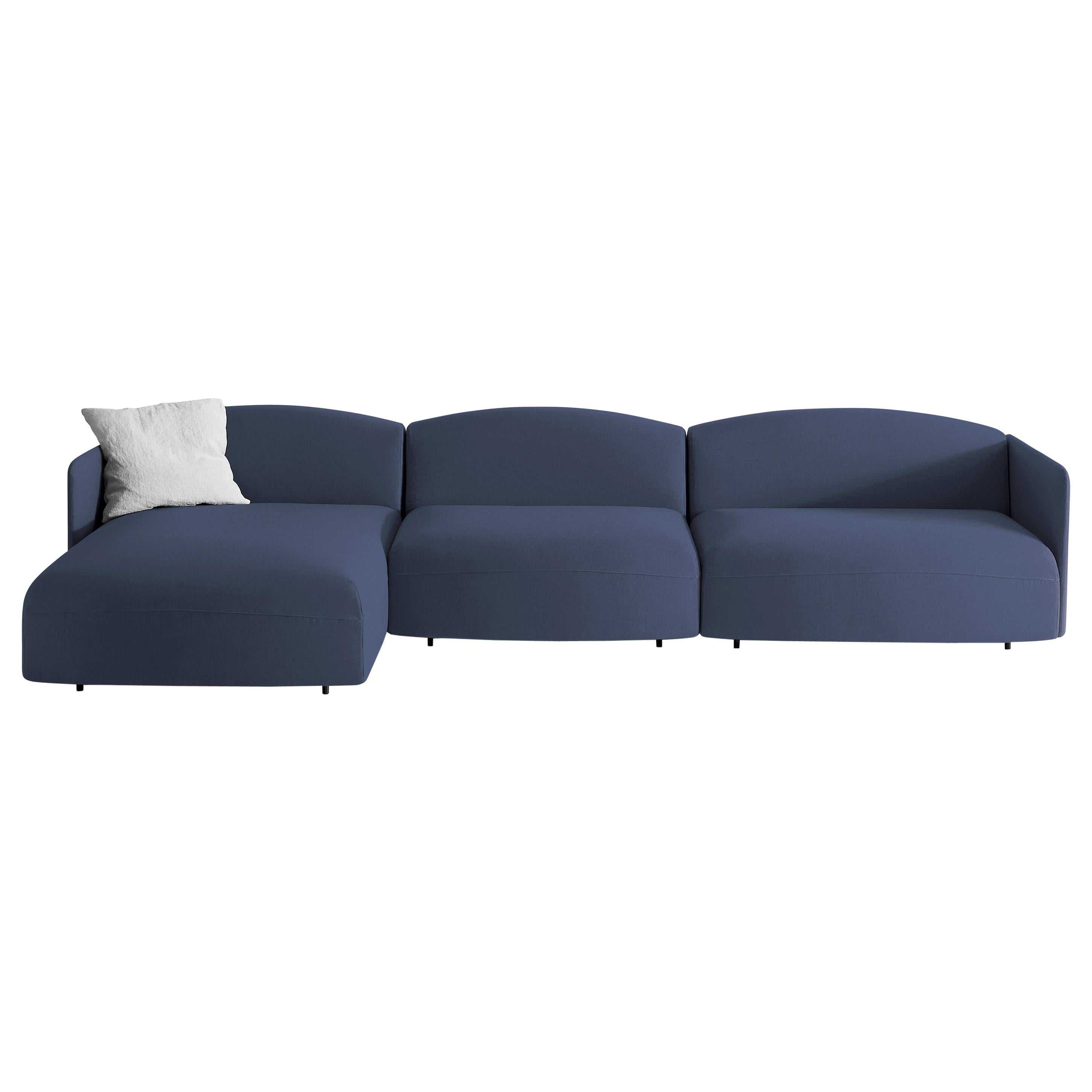 Canapé Arflex Soft Beat SB03 en tissu Lama bleu de Claesson Koivisto Rune