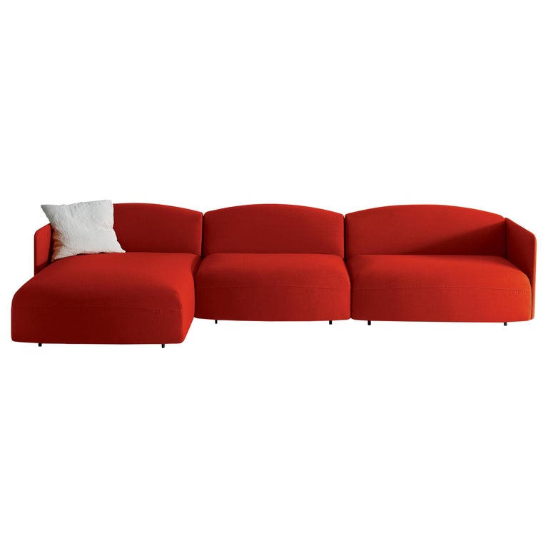 Arflex Soft Beat Sofa SB03 in Red Lama Fabric by Claesson Koivisto Rune For  Sale at 1stDibs