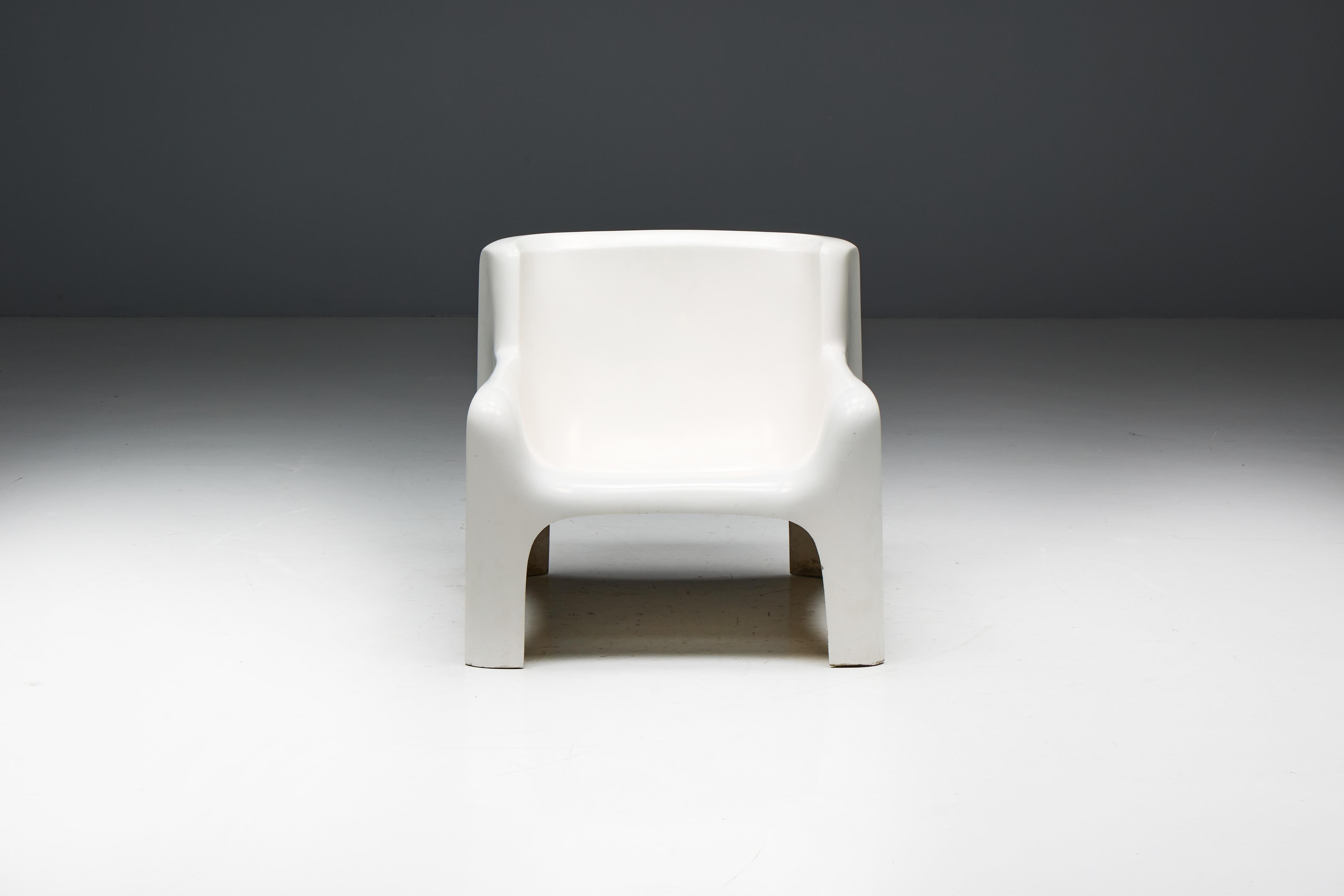 Mid-20th Century Arflex 'Solar' Lounge Set in Fiberglass by Carlo Bartali, Italy, 1960s For Sale