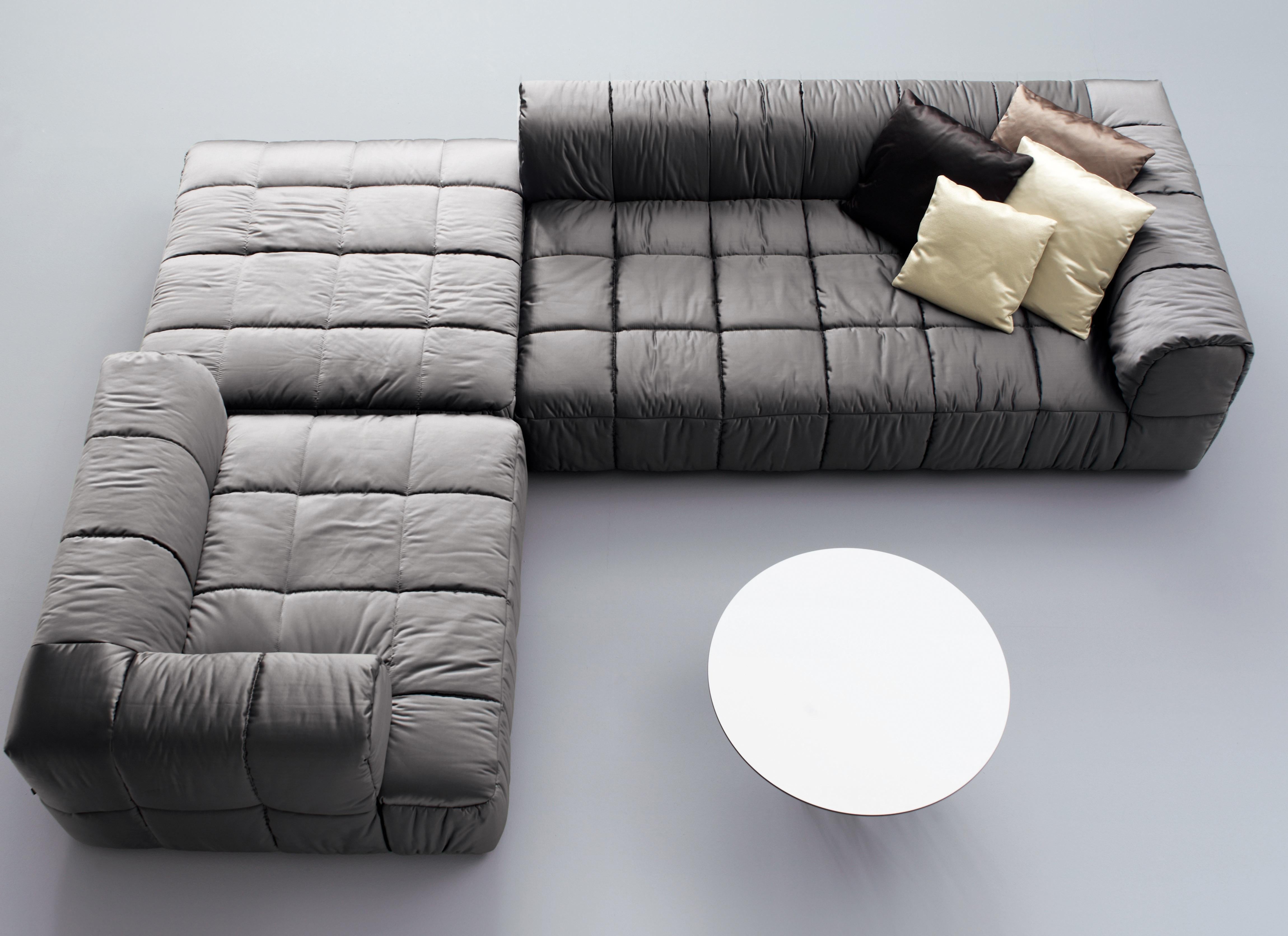Canapé modulaire Arflex Strips S3 en tissu blanc et pieds en aluminium par Cini Boeri en vente 5