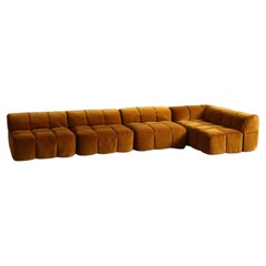 Arflex Strips Sofa By Cini Boeri In Velvet, Italy 1968